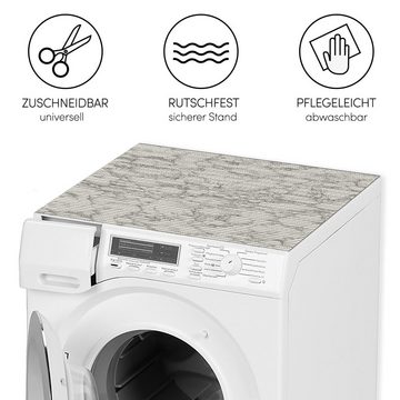 matches21 HOME & HOBBY Antirutschmatte Waschmaschinenauflage rutschfest Marmor grau 65 x 60 cm, Waschmaschinenabdeckung als Abdeckung für Waschmaschine und Trockner