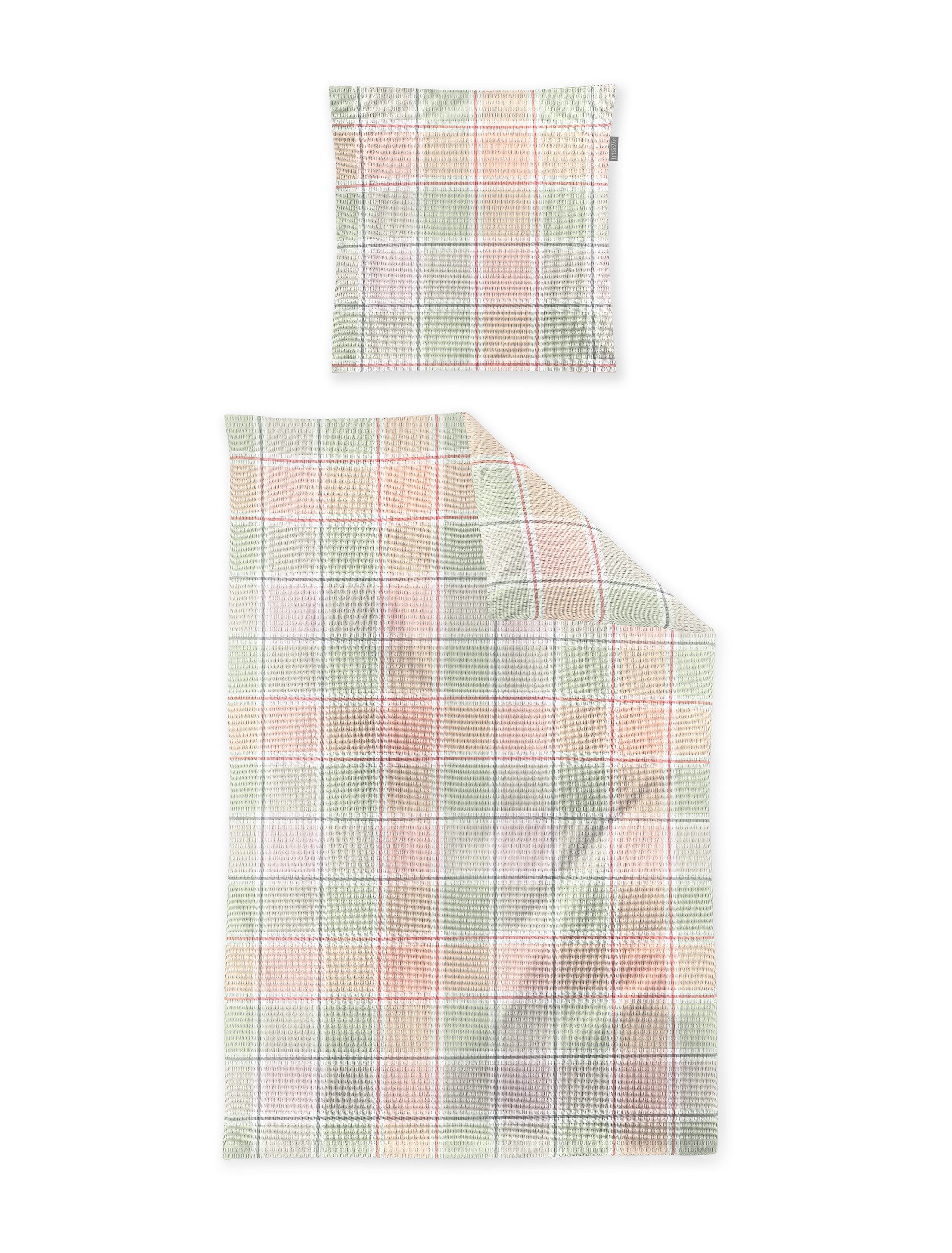 Irisette Bettwäsche Easy 8715, Seersucker, 2 teilig, kühlend und atmungsaktiv, pflegeleicht und bügelfrei