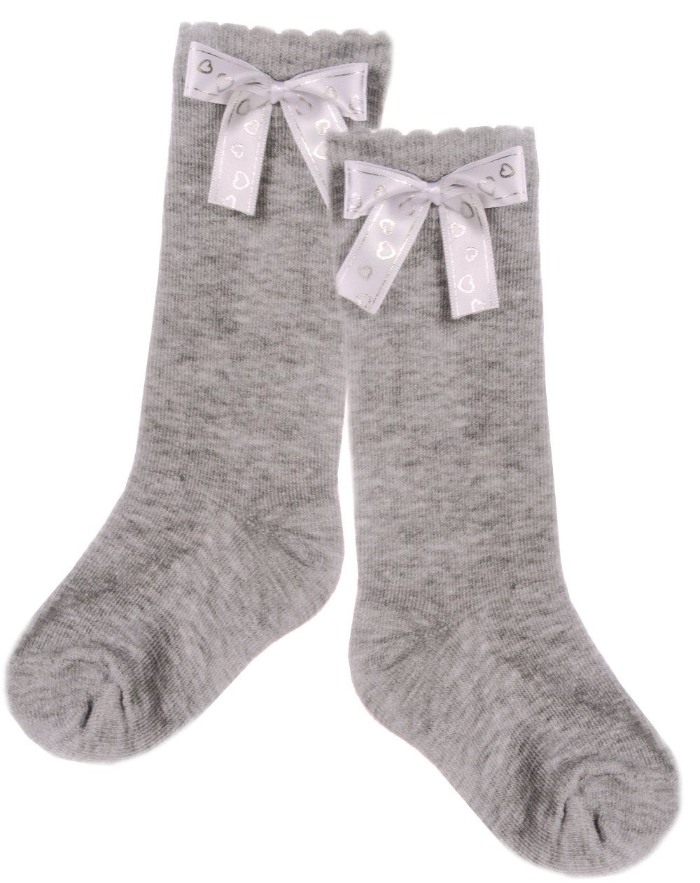 La Bortini Kniestrümpfe Grau Baby festlich Kinder Socken für Strümpfe Kniestrümpfe und in
