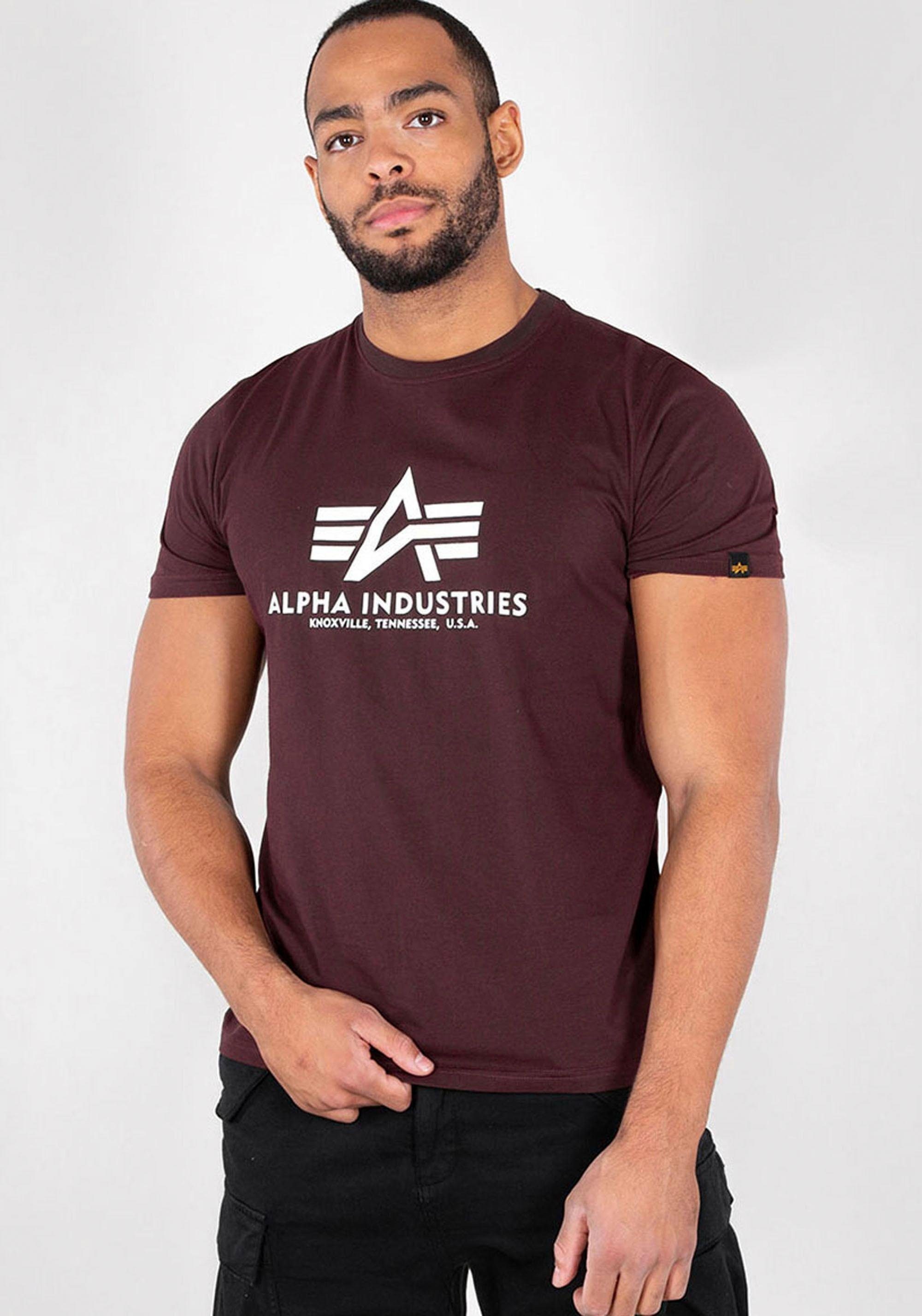 Alpha Industries T-Shirt Basic T-Shirt deep maroon