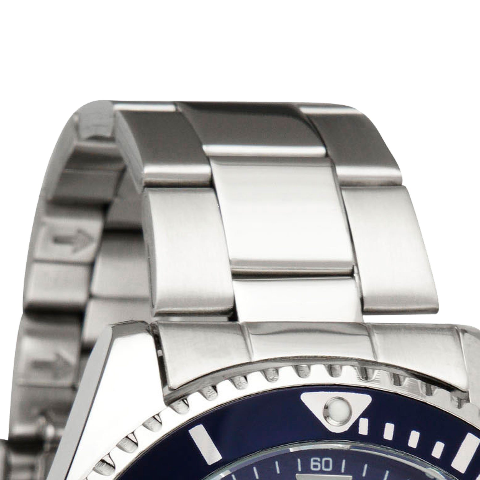 Miraval Quarzuhr Miraval Herrenarmbanduhr, mit Edelstahlarmband 43 mm Datumsanazeige Lupe Quarzuhrwerk 21 mm