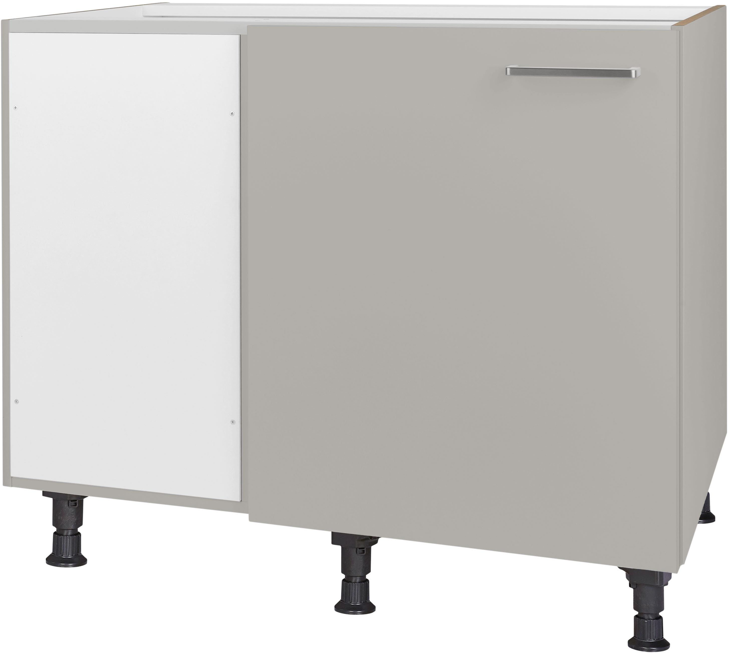 nobilia® Eckunterschrank "Touch", vormontiert mit höhenverstellbaren Sockelfüßen, Breite 100 cm