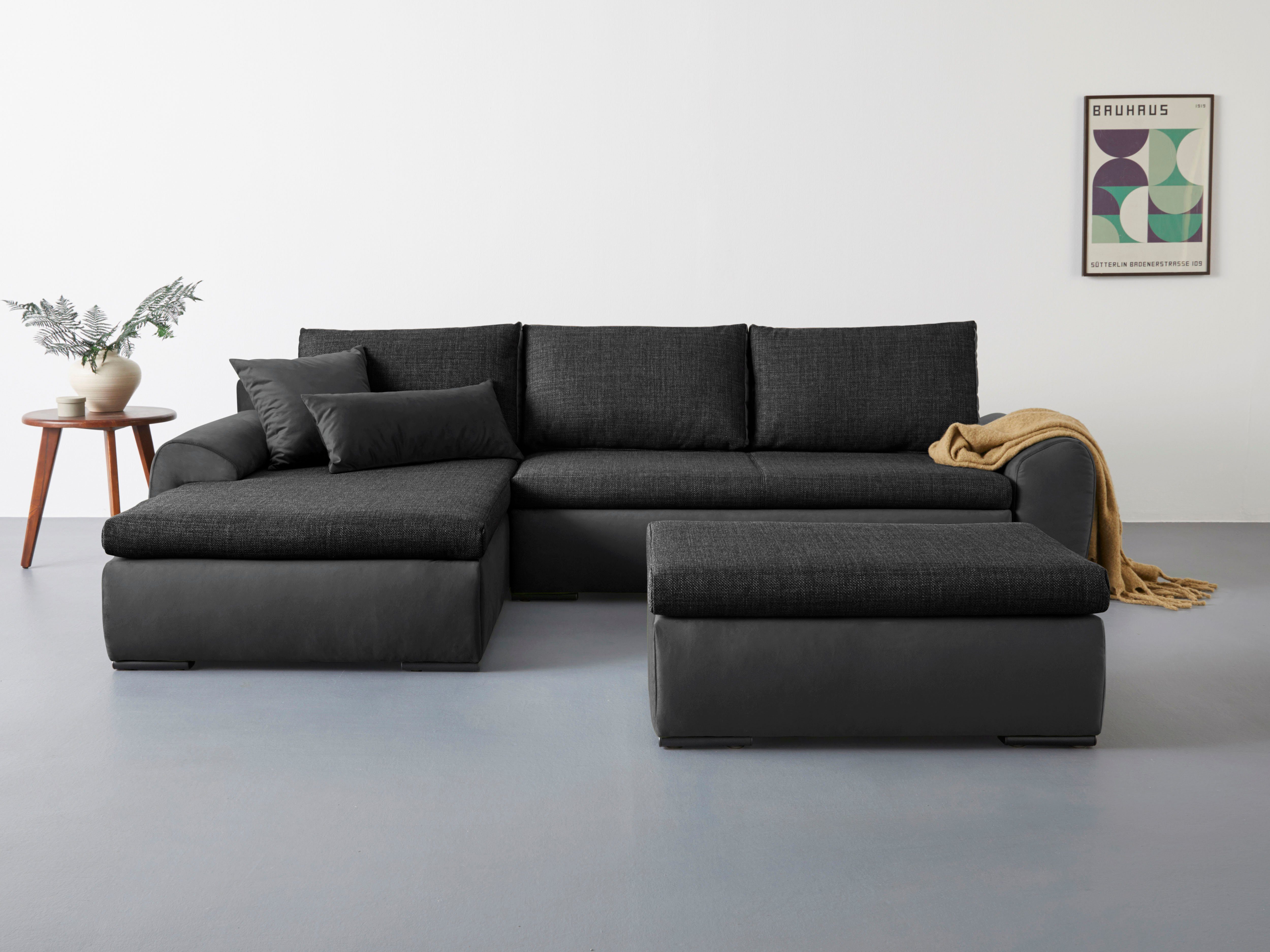 Home affaire Ecksofa Win L-Form, B: 285 cm - OTTO. Verlässliche Qualität., 2 Zierkissen, optional Bettfunktion & Bettkasten