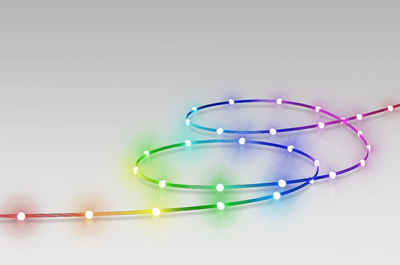 Twinkly LED-Lichterkette »Twinkly LED Lichterkette Dots warmweiß und multicolor Outdoor«, RGB und Weiß