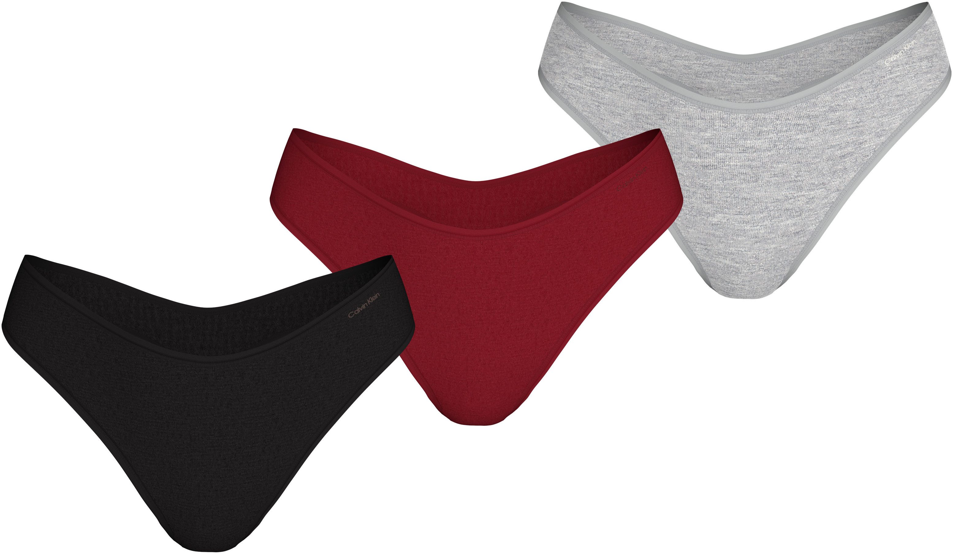 Calvin Klein Underwear Tanga 3 PACK THONG (LOW-RISE) (Packung, 3-St., 3er-Pack) mit Markenlabel