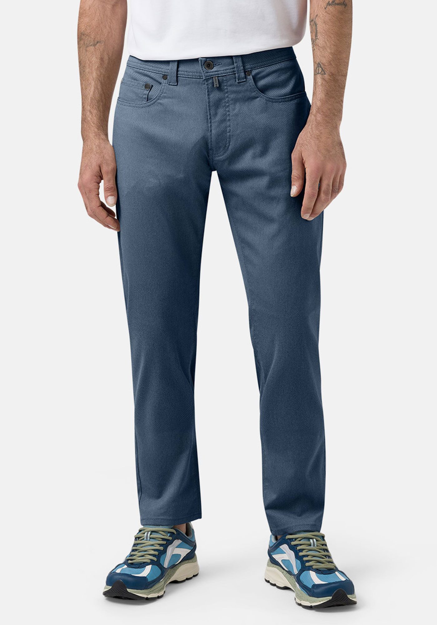 Pierre Cardin 5-Pocket-Jeans Lyon Tapered Baumwoll-Flachgewebe mit feiner Struktur
