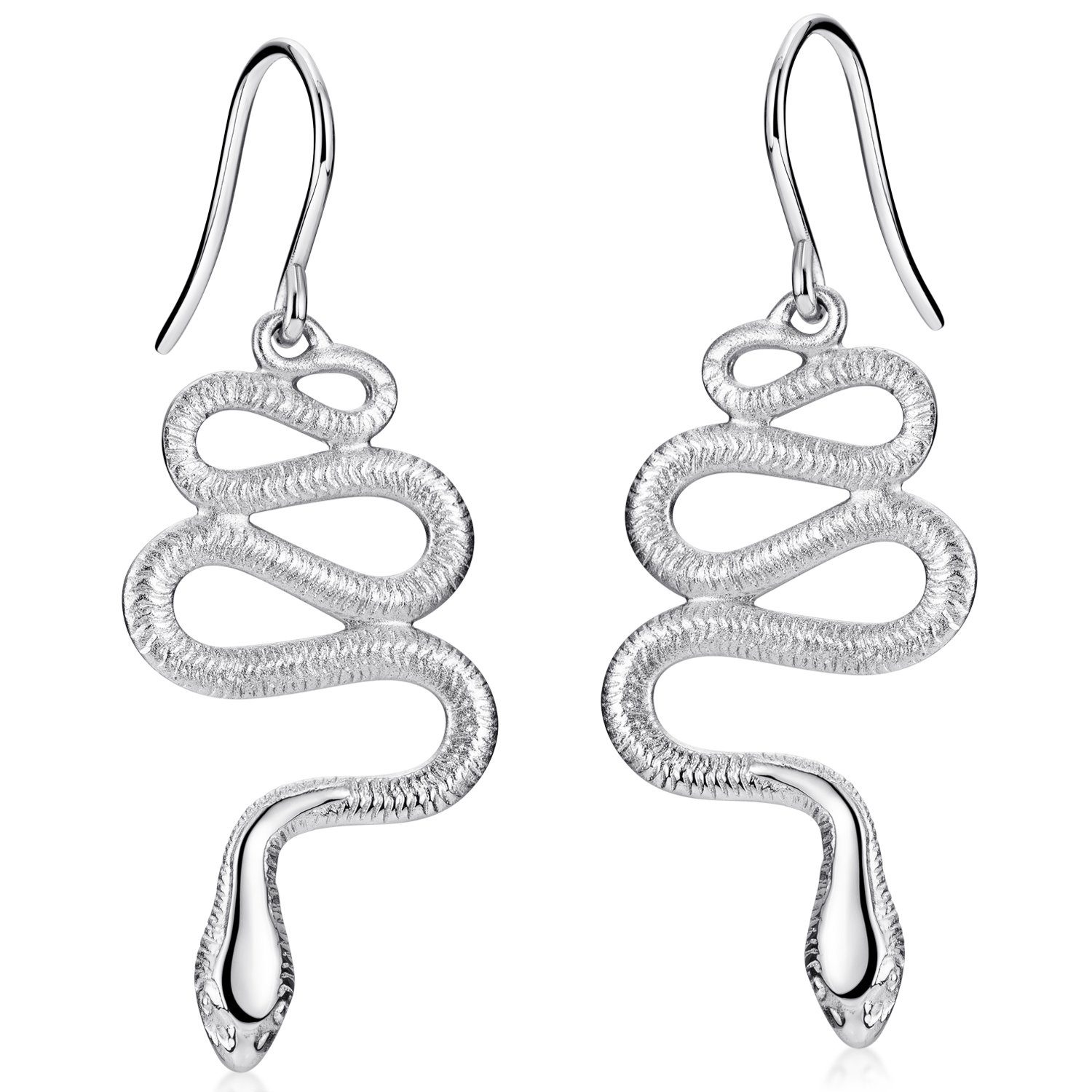 Materia Paar Ohrhänger Damen Schlange Hochglanz SO-193, 925 Sterling Silber günstig online kaufen