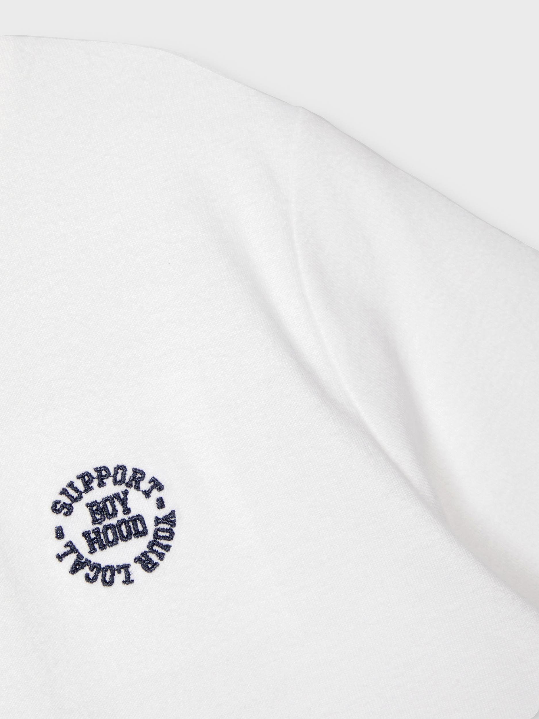 (1-tlg) It lizensiertem Print, kurzärmelig White Baumwoll-Shirt Baumwolle mit Bright T-Shirt Jungen Name reiner aus