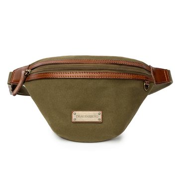 DRAKENSBERG Bauchtasche »Mike« Oliv-Grün, Damen, Herren, lässige Hüfttasche, Gürteltasche, Sling Bag aus Canvas