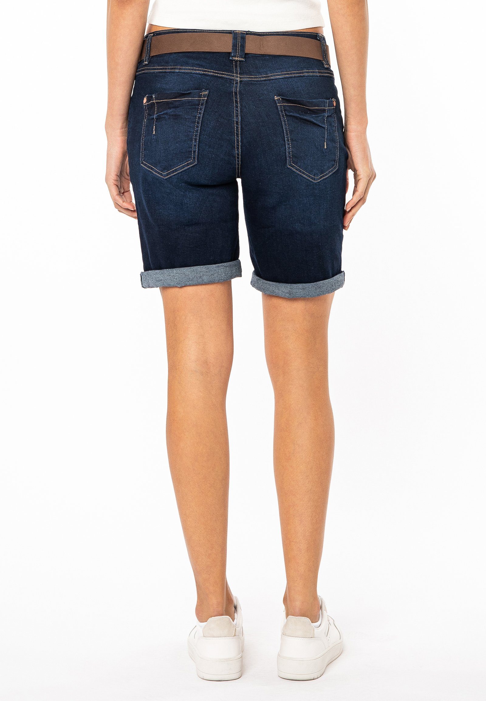 SUBLEVEL Jeansbermudas Denim Bermuda mit Gürtel günstig online kaufen