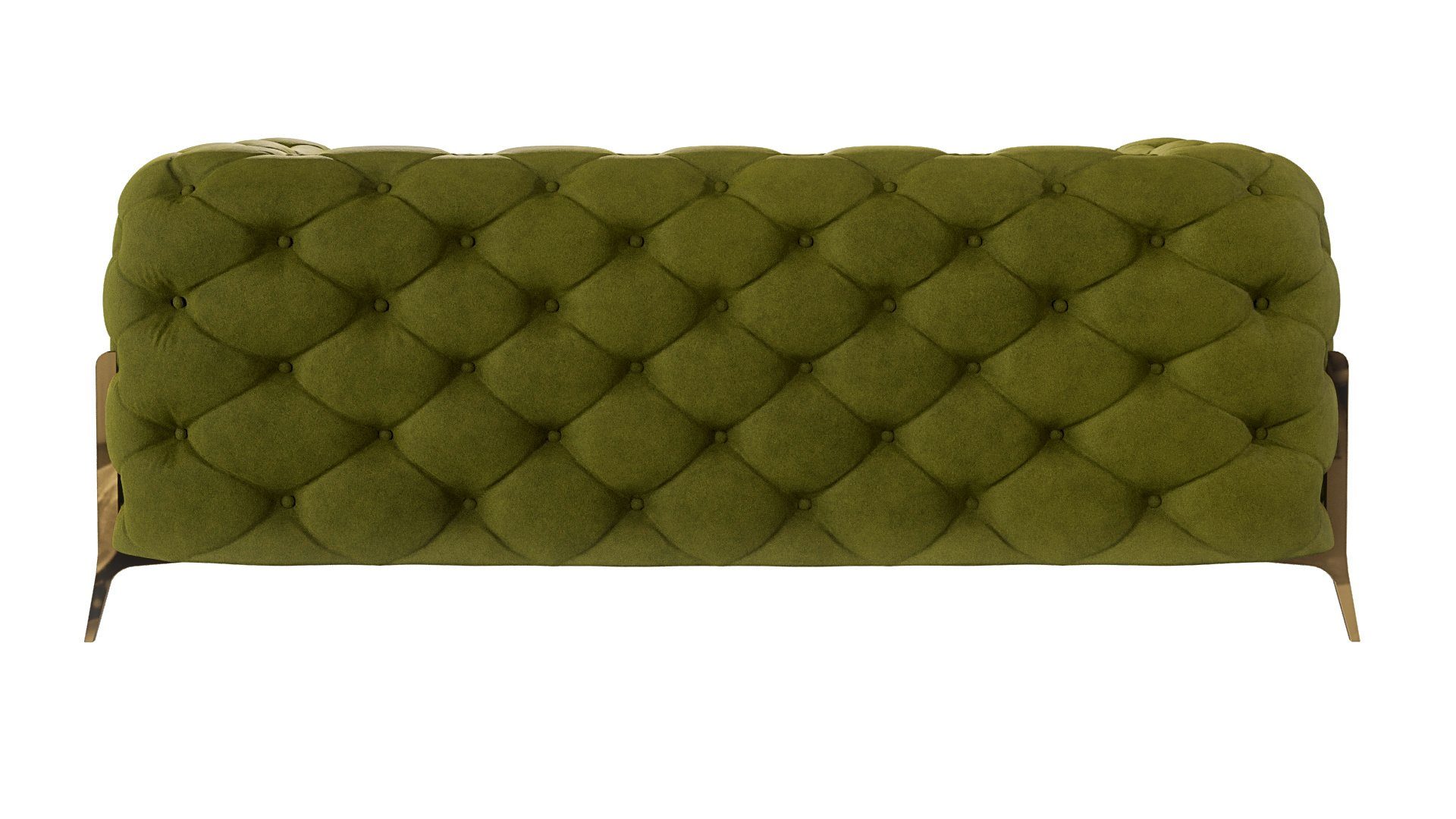 Metall Olive Wellenfederung S-Style mit Möbel Chesterfield Goldene Sofa Füßen, mit 2-Sitzer Ashley
