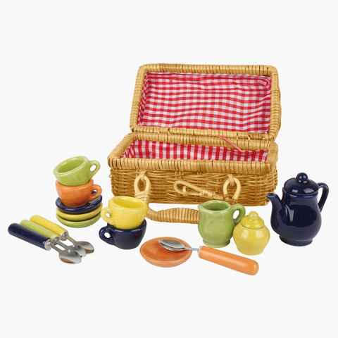 Small Foot Kinder-Küchenset Picknickkorb Nostalgie, Ideal für Puppen Bewirtung