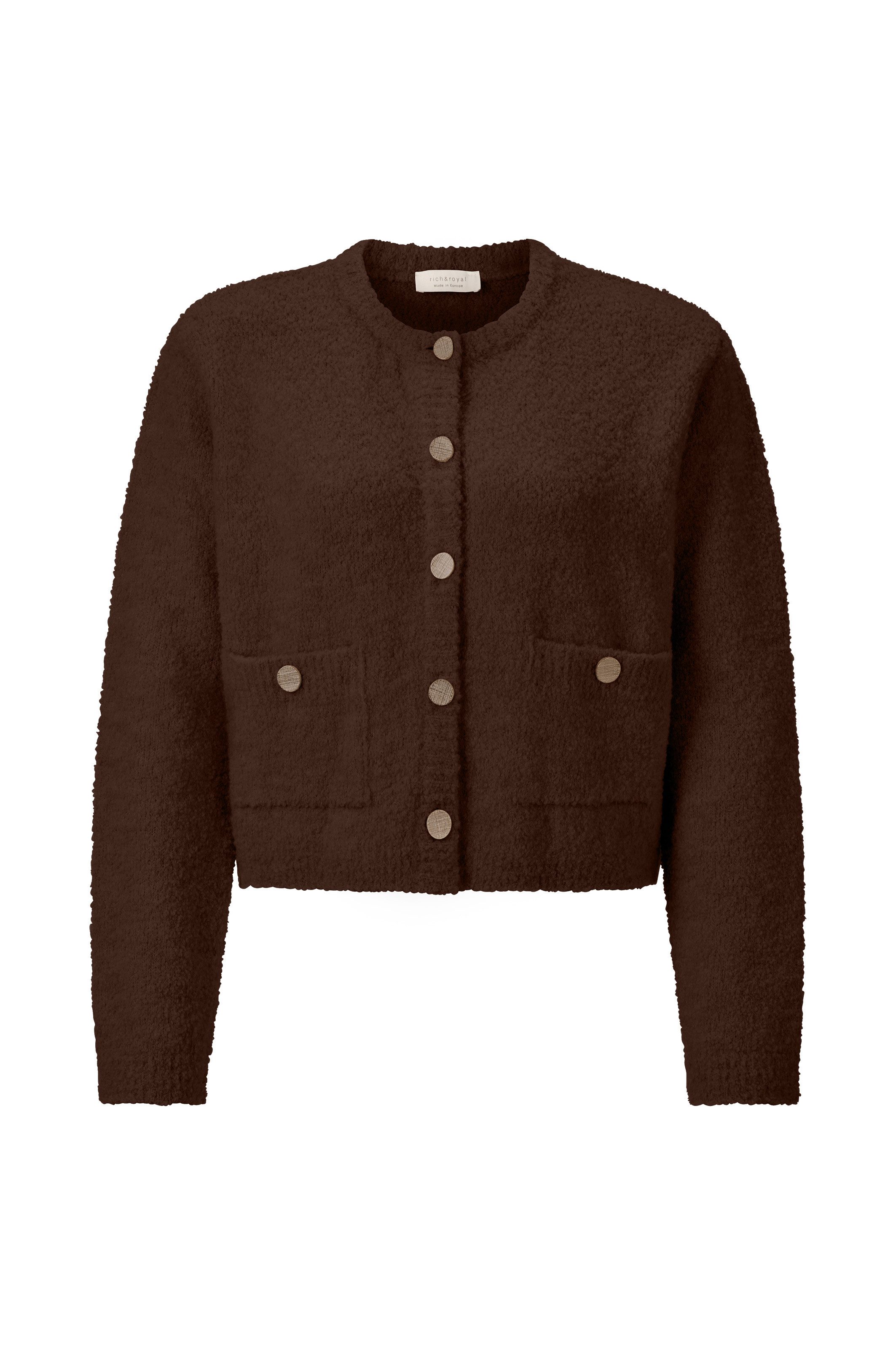 Strickpullover Crew neck cardigan bouclé