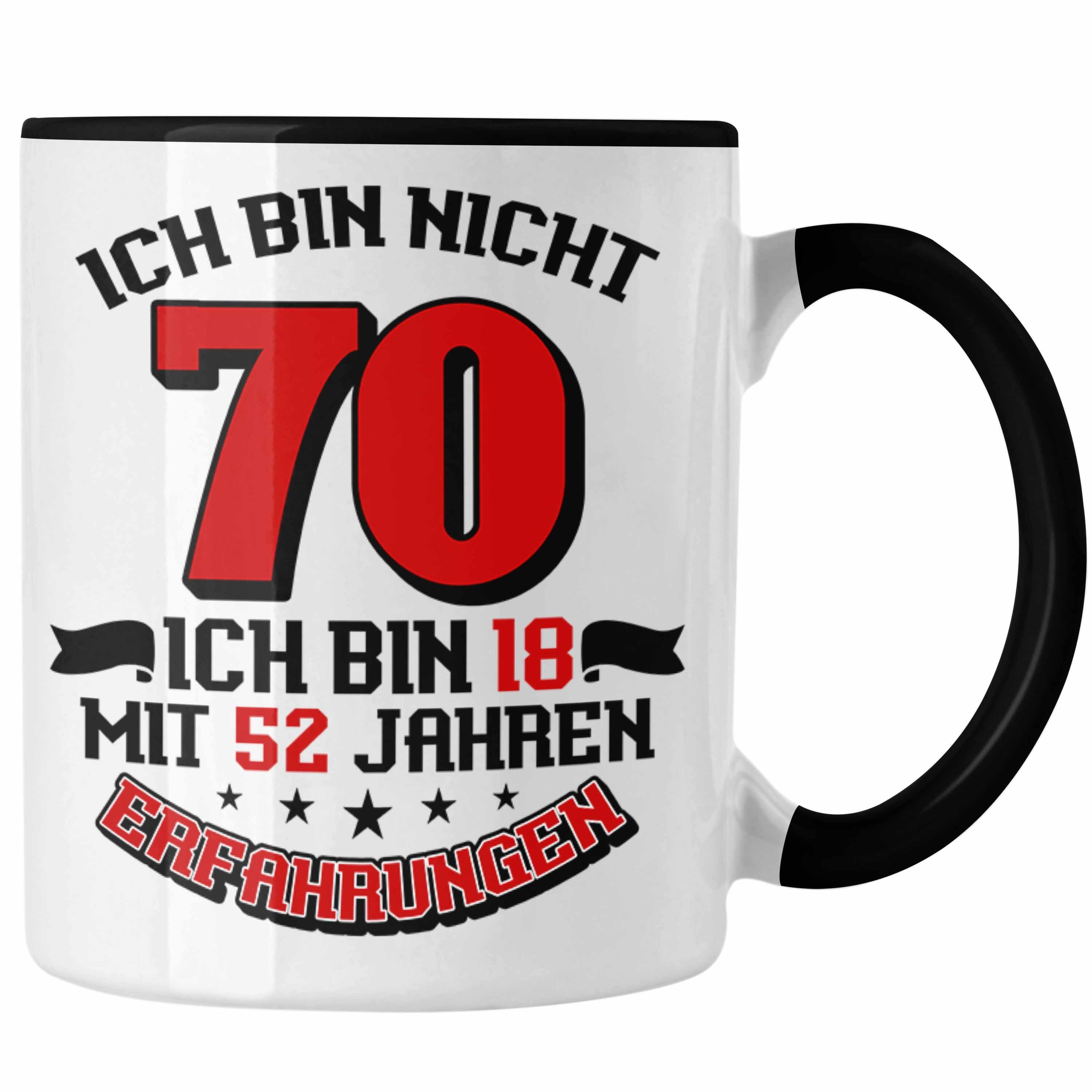 Trendation Tasse Geburtstag Männer Schwarz 70 für Frauen Spruch 70. 18 Geschenkidee Jahre Tasse