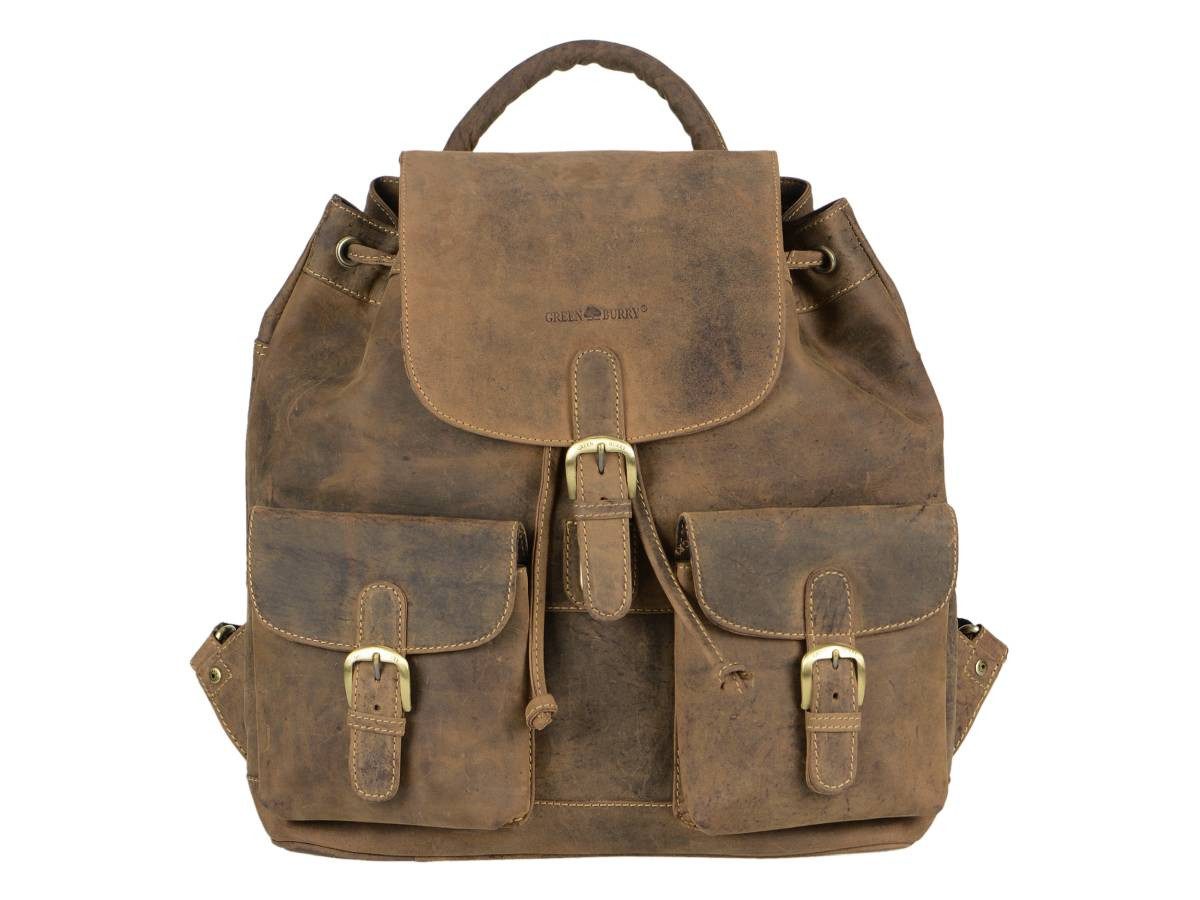 Greenburry Tagesrucksack Vintage, Rucksack, DayPack, BackPack, Leder