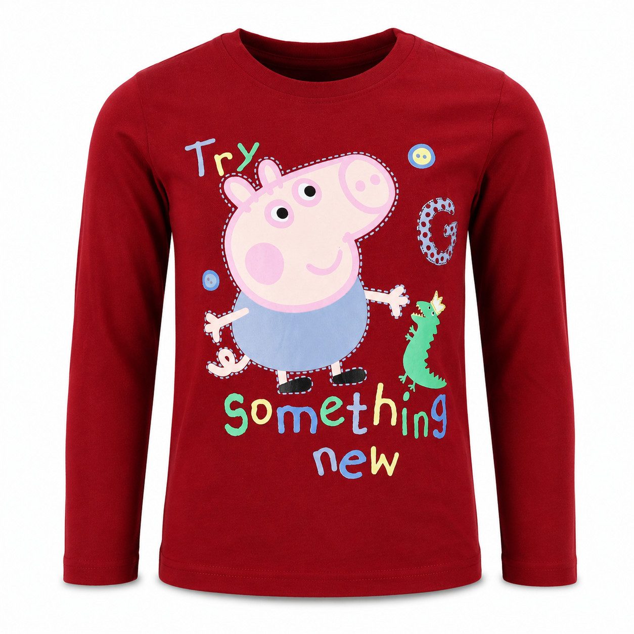 Peppa Pig Langarmshirt Peppa Wutz George Kinder Langarm Shirt Gr. 92 bis 116