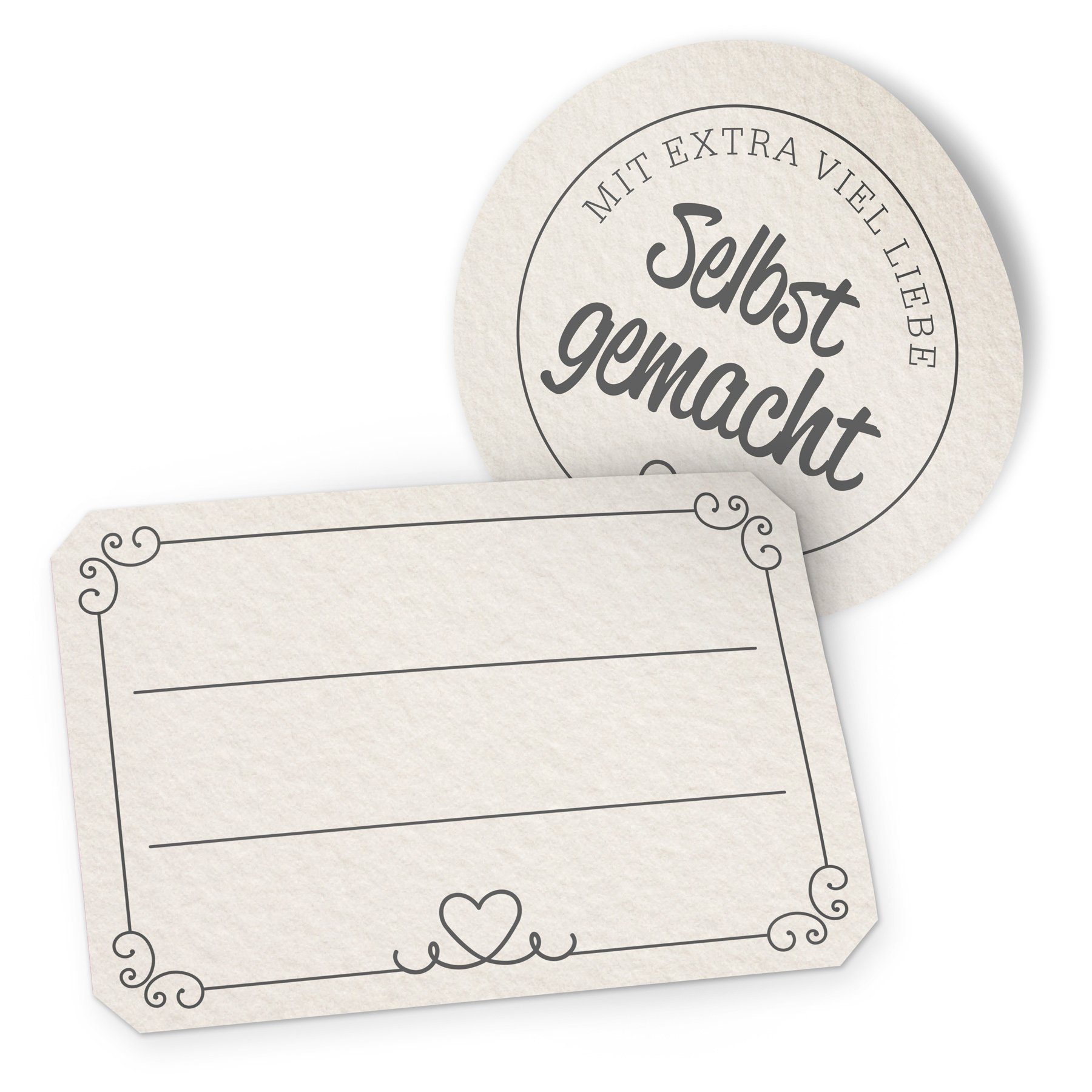 itenga Aufkleber itenga Marmeladensticker 10erSet Aufkleber Deckel und Glas zum Beschri