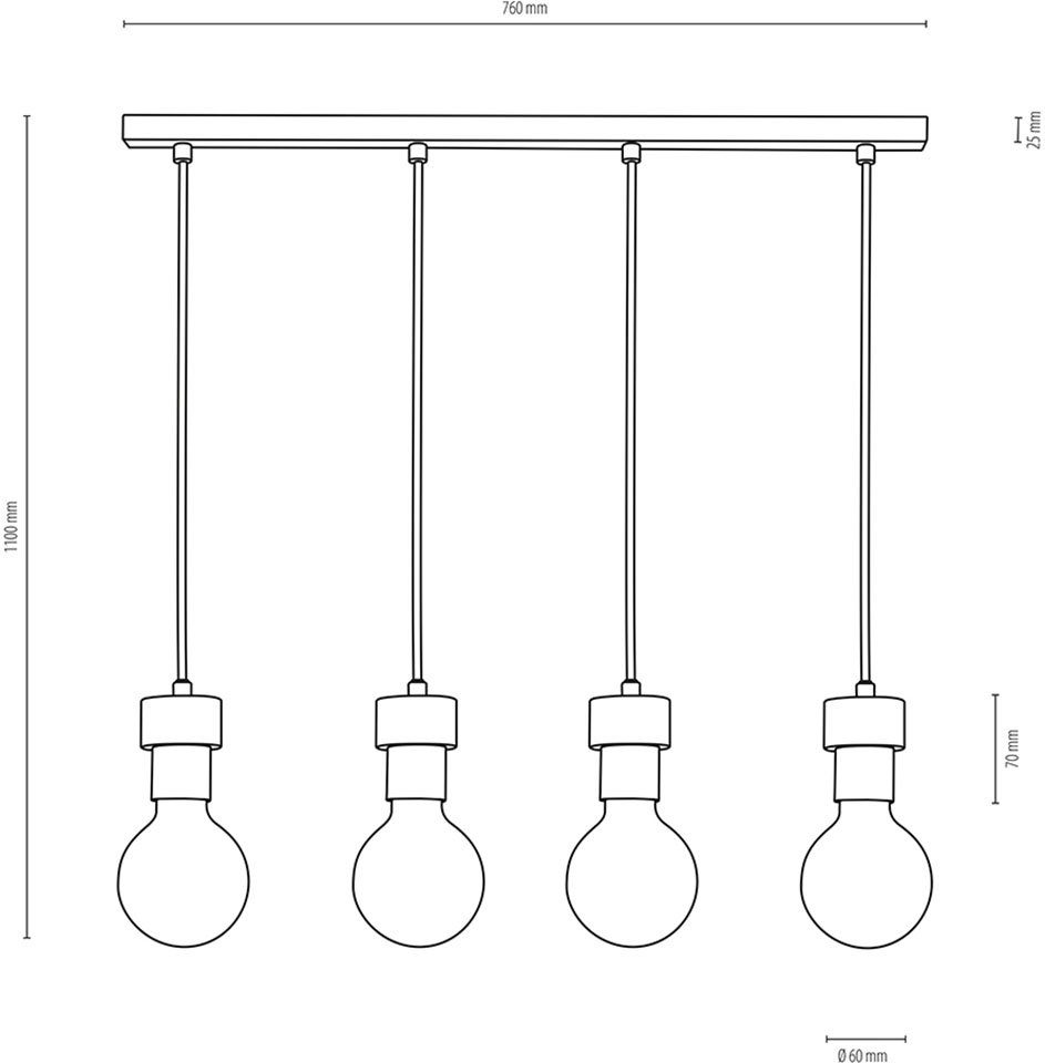 Leuchtmittel aus Leuchtmittel, Naturprodukt BRITOP FSC®-Zertifikat ohne LIGHTING Nachhaltig wechselbar, Pendelleuchte mit Eichenholz, CLARTE,