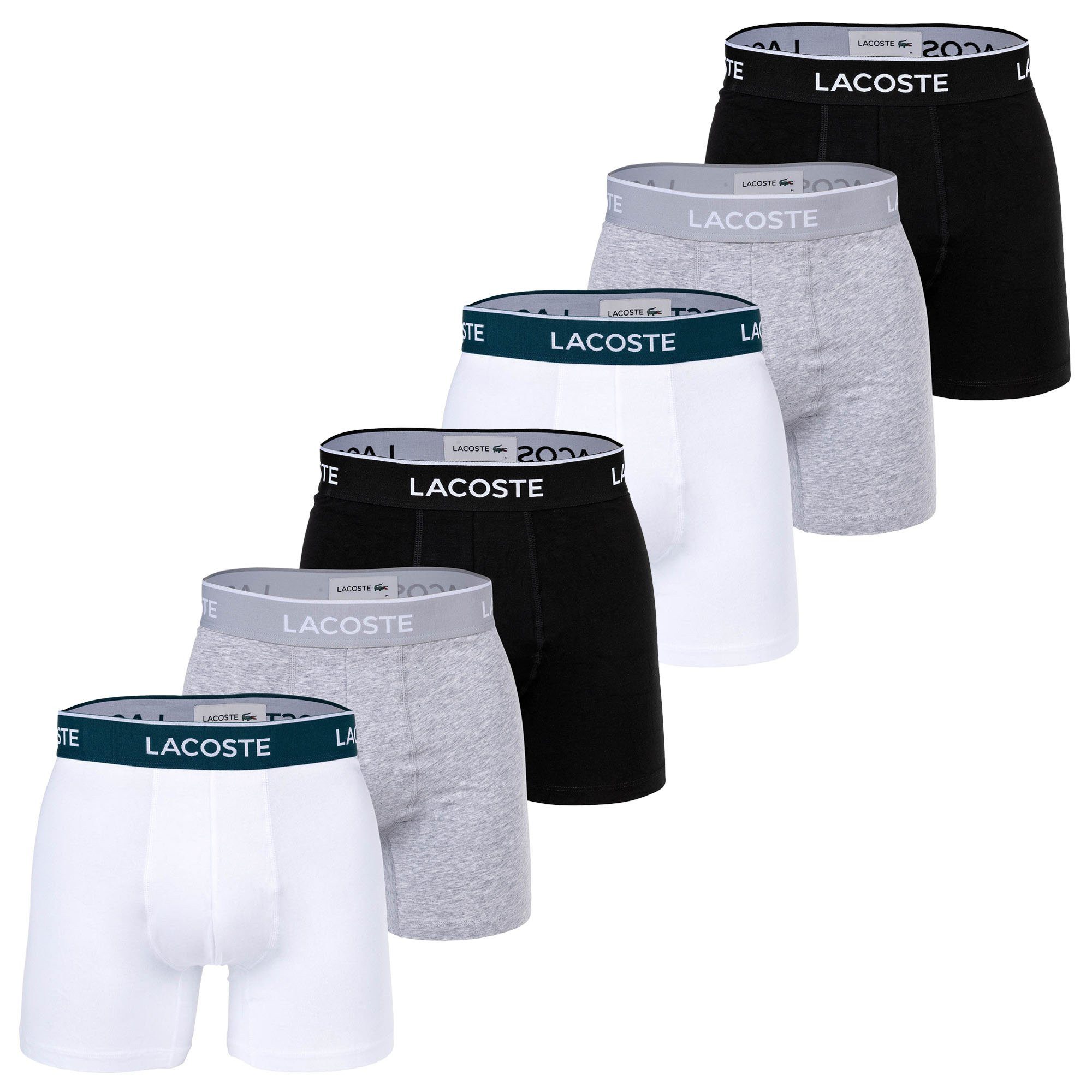 Lacoste Boxer Herren Boxershort 6er Pack Baumwolle (Packung, 6er Pack)