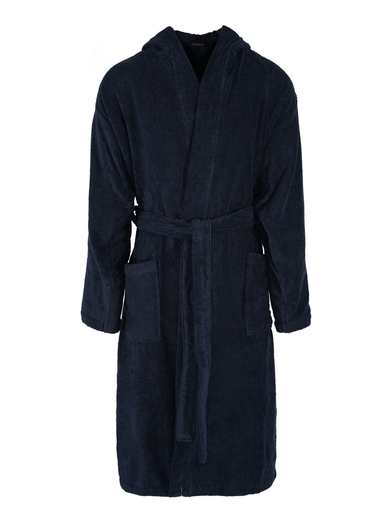 Schiesser Bademantel Essentials, Langform, Schalkragen günstig online kaufen