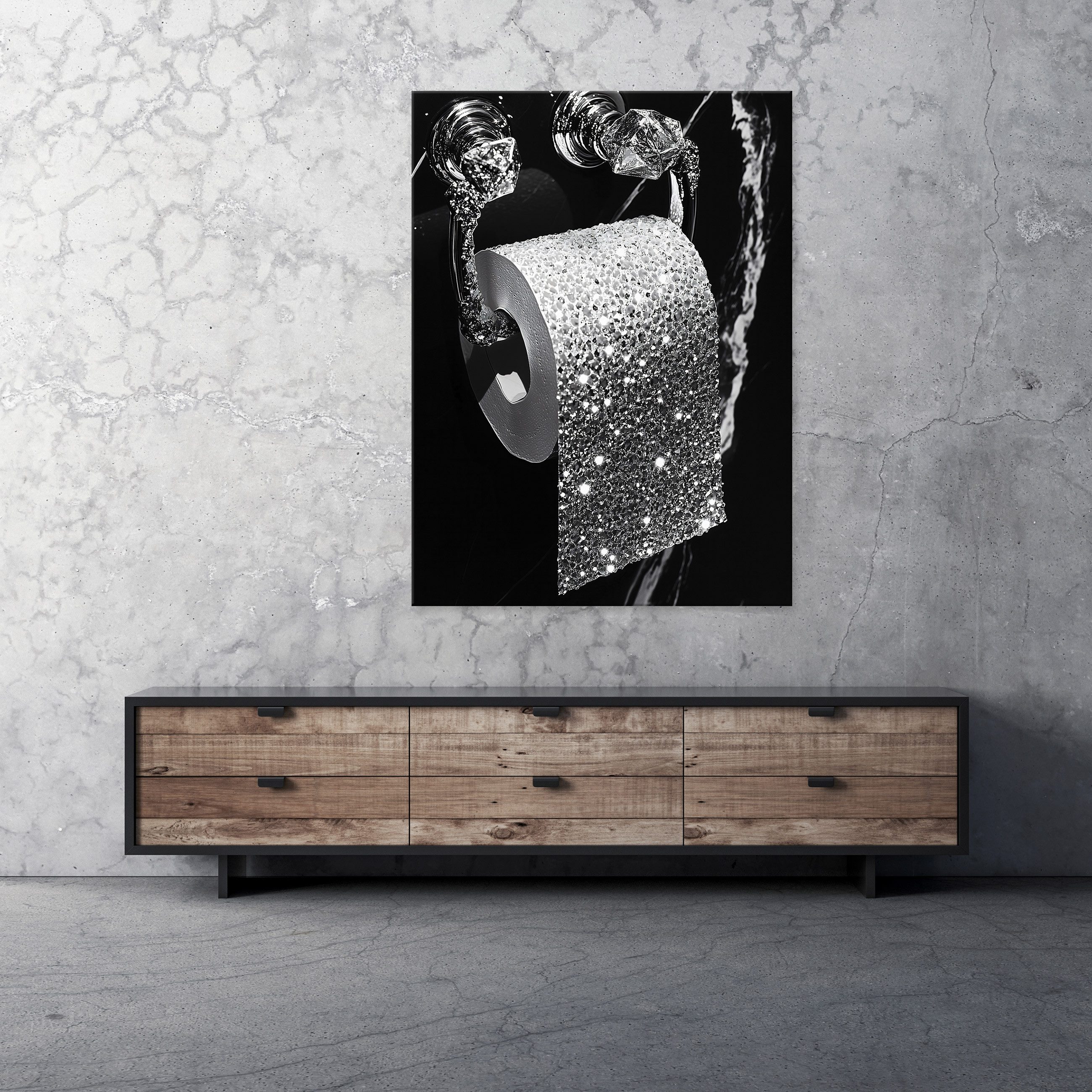 Wallarena Leinwandbild Bilder WC Toilettenpapier Badezimmer Modern Wandbild günstig online kaufen