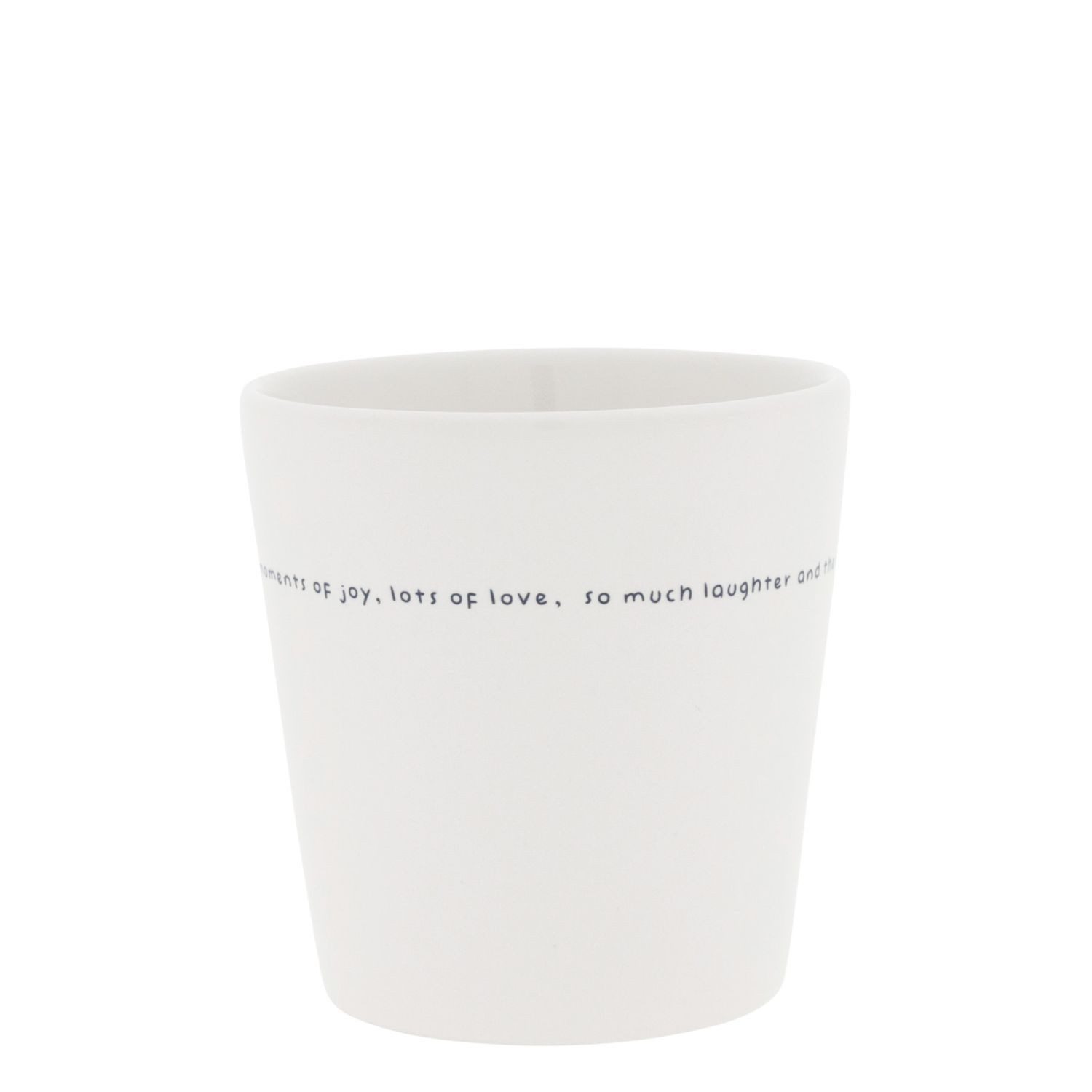 Bastion Collections Tasse Schwarzes Herz, Keramik, Spülmaschinengeeignet, Weiß, Schriftzug, H: 9cm