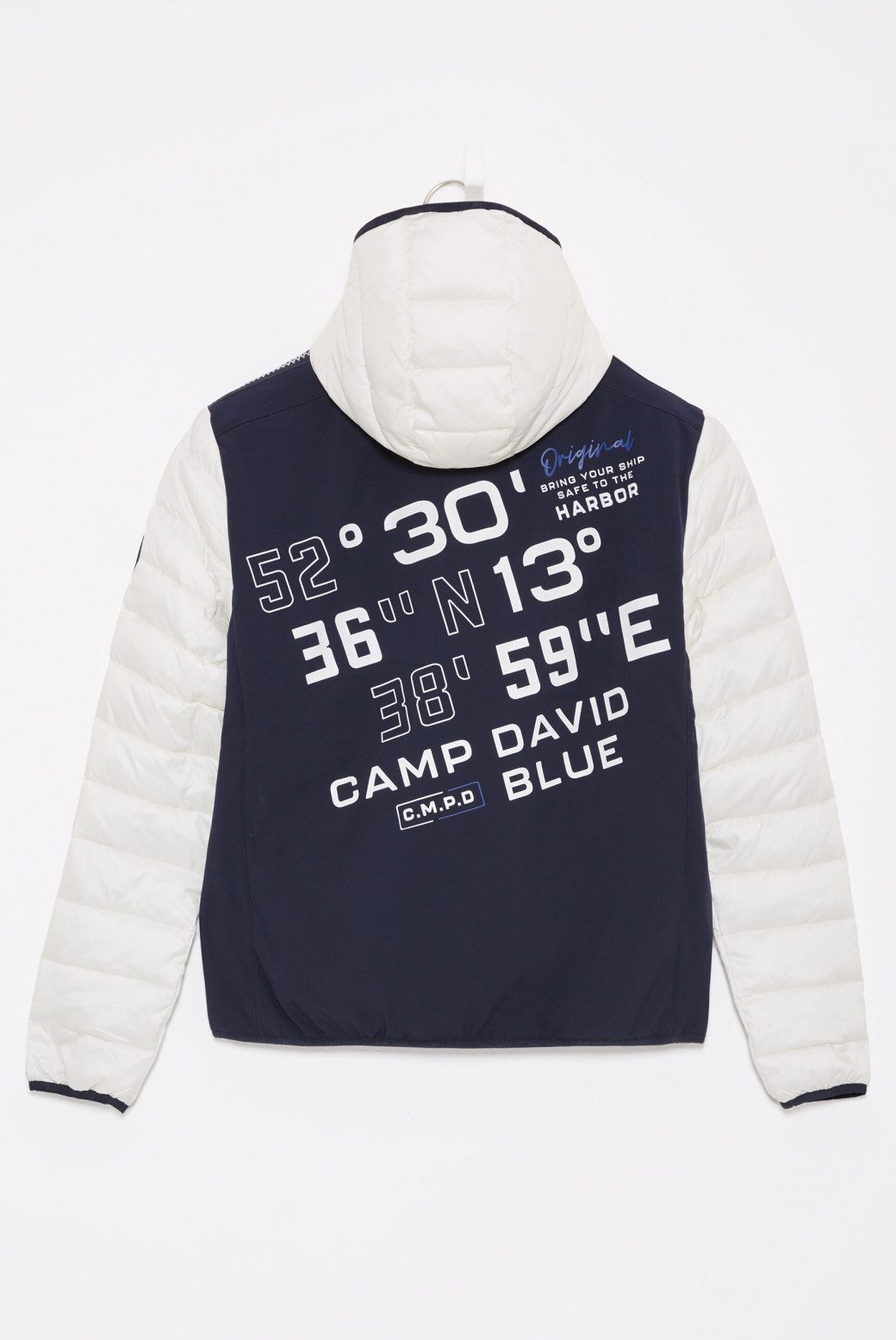 CAMP DAVID Steppjacke, mit Kapuze, mit Colour-Blocking und Rücken-Print günstig online kaufen