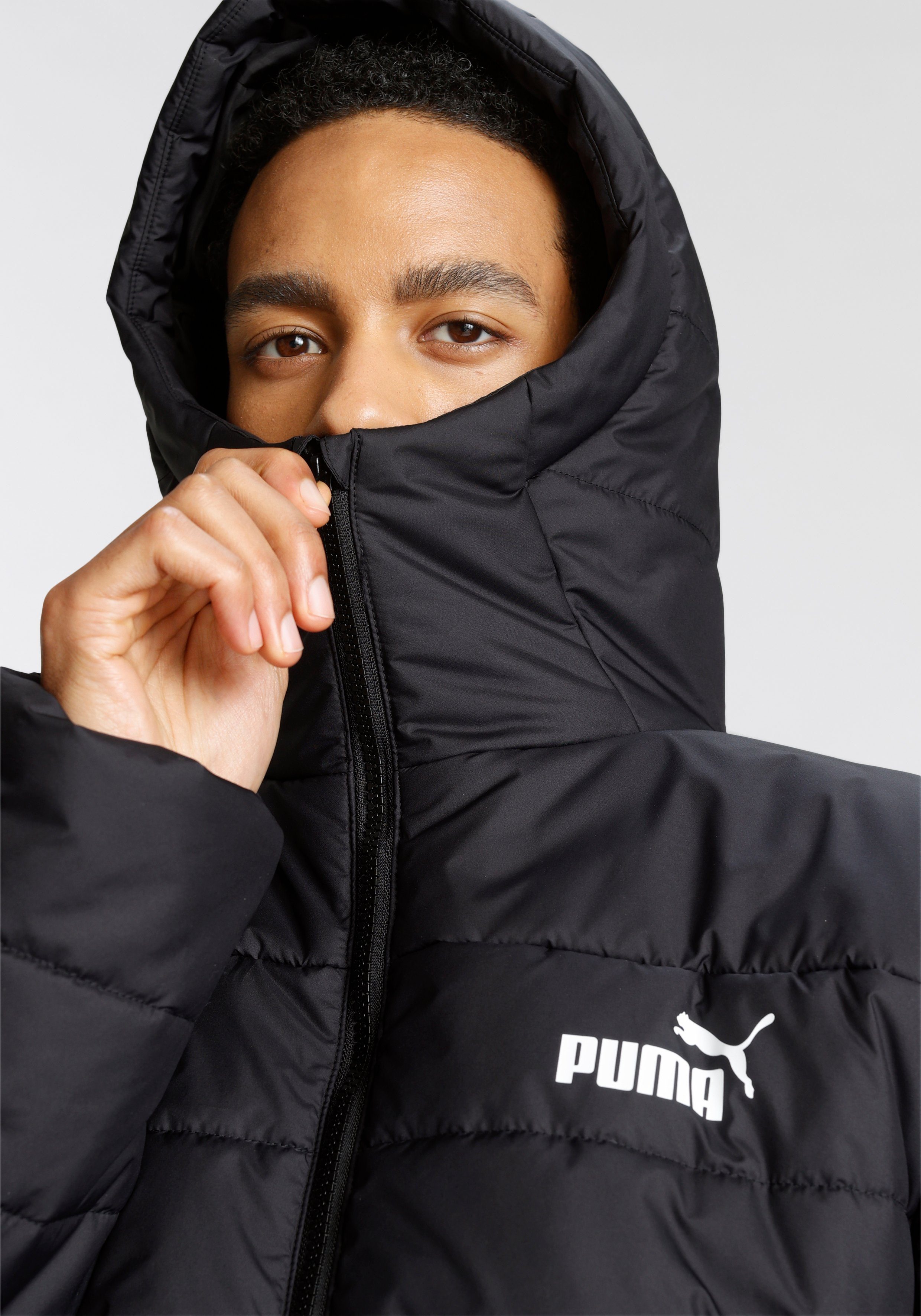 PUMA Puma PADDED Winterjacke JACKET HOODED Black ESS