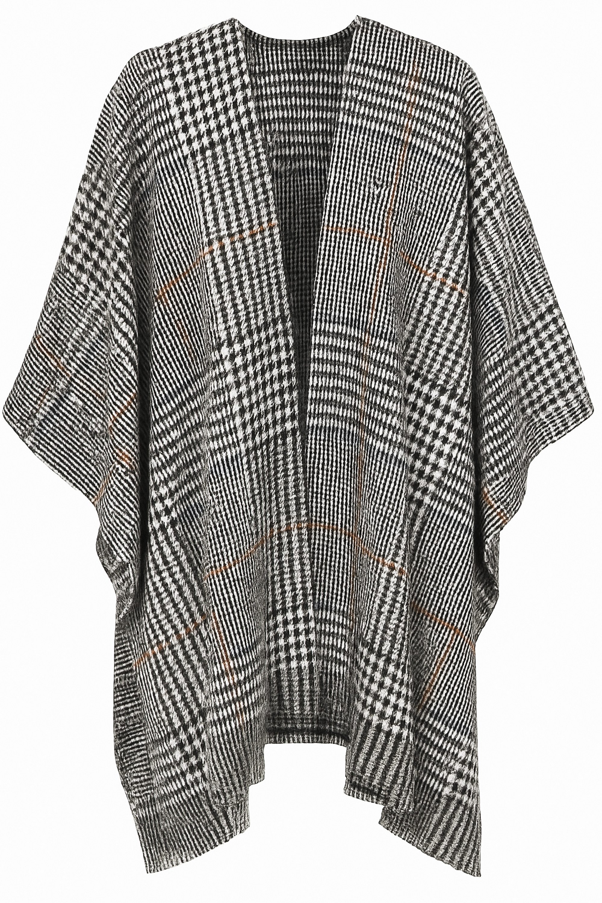 COLLEZIONE ALESSANDRO XXL-Schal Hahnentritt, (1-St), schwarz-weiß mit braun