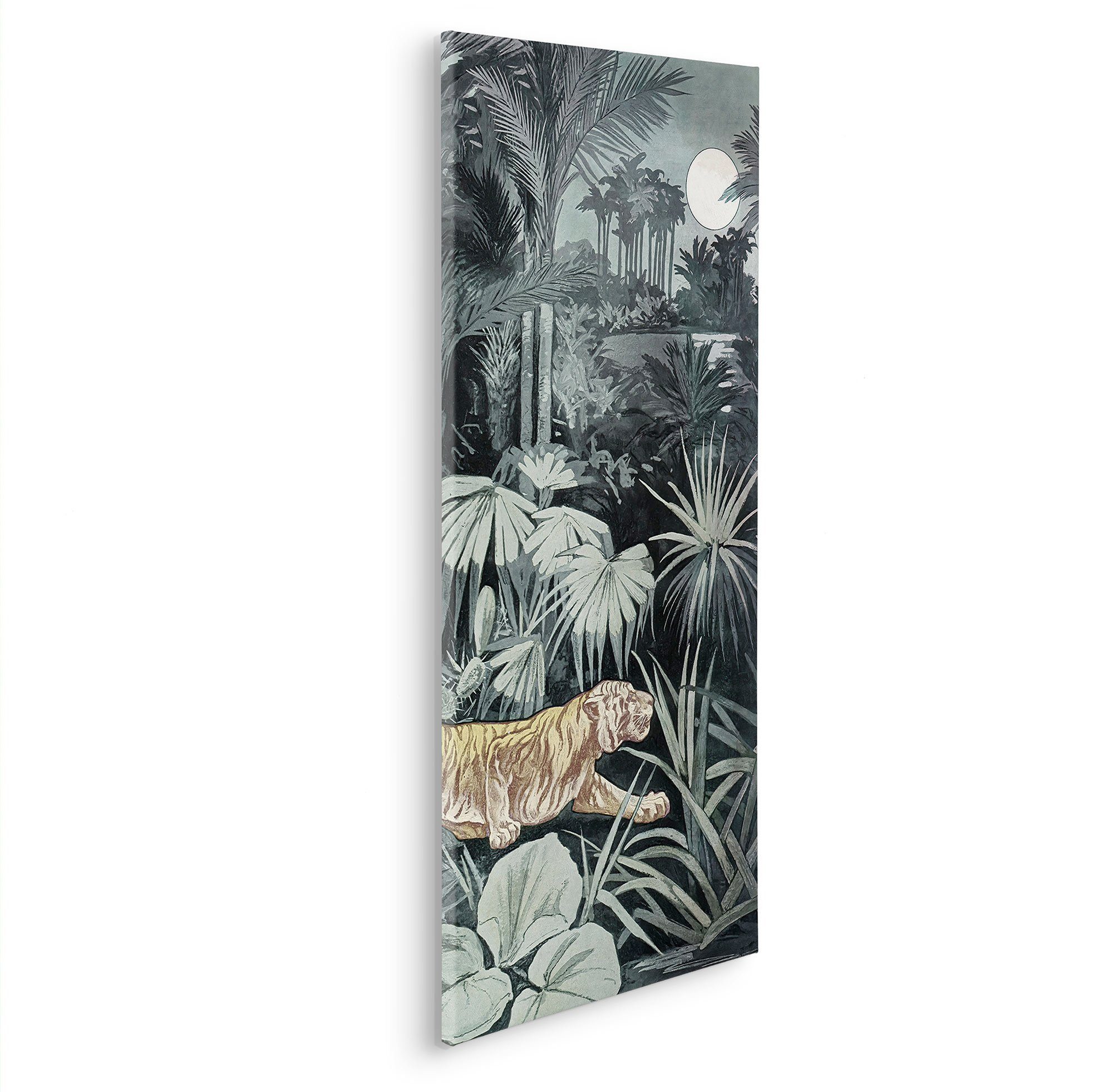 Komar Leinwandbild Creeping Tiger - Größe 40 x 90 cm, Natur (1 St), Keilrahmenbild mi Echtholzrahmen