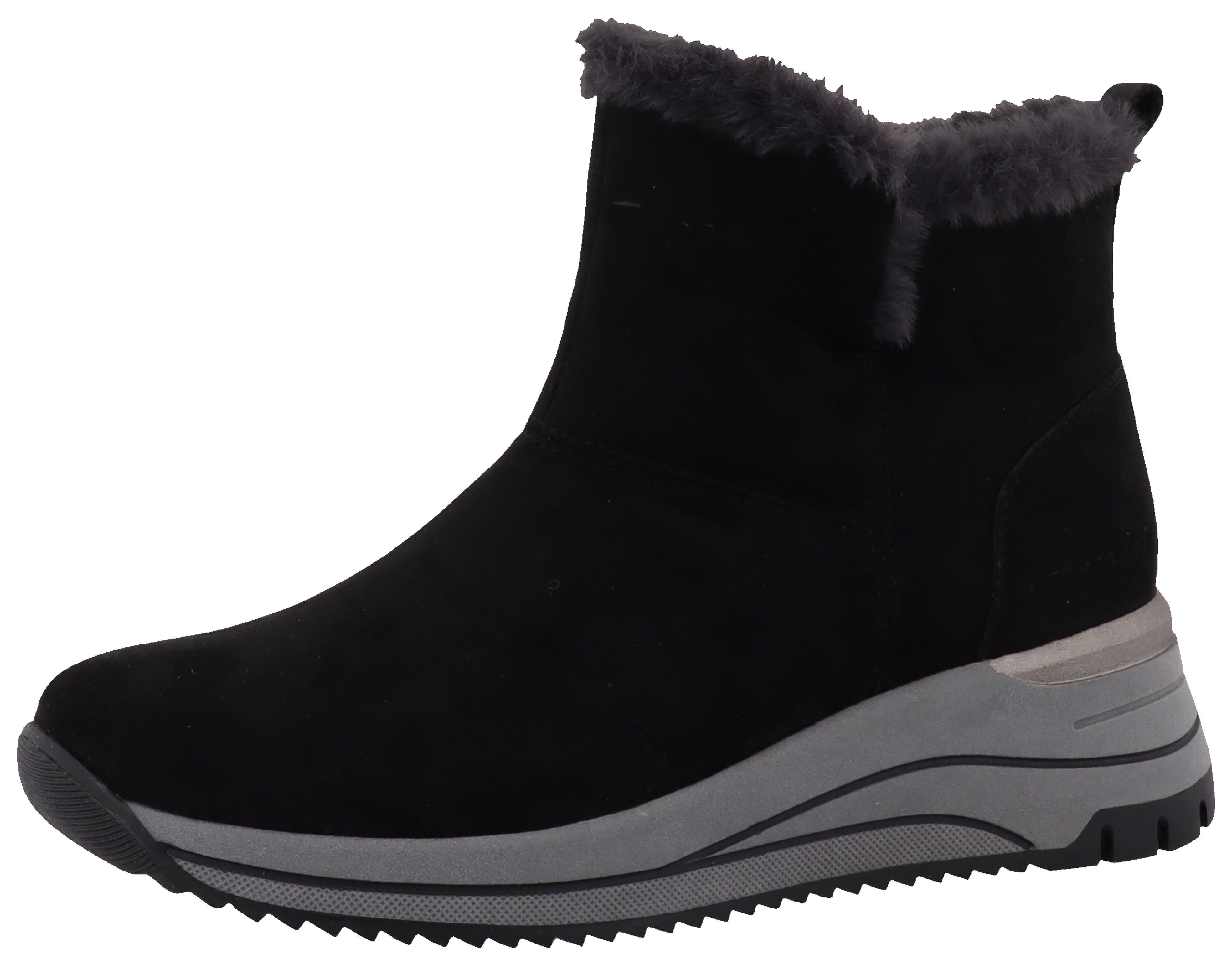 TOM TAILOR Winterboots, Keilabsatz, Plateau, Сапогиette mit Fellimitat-Kragen