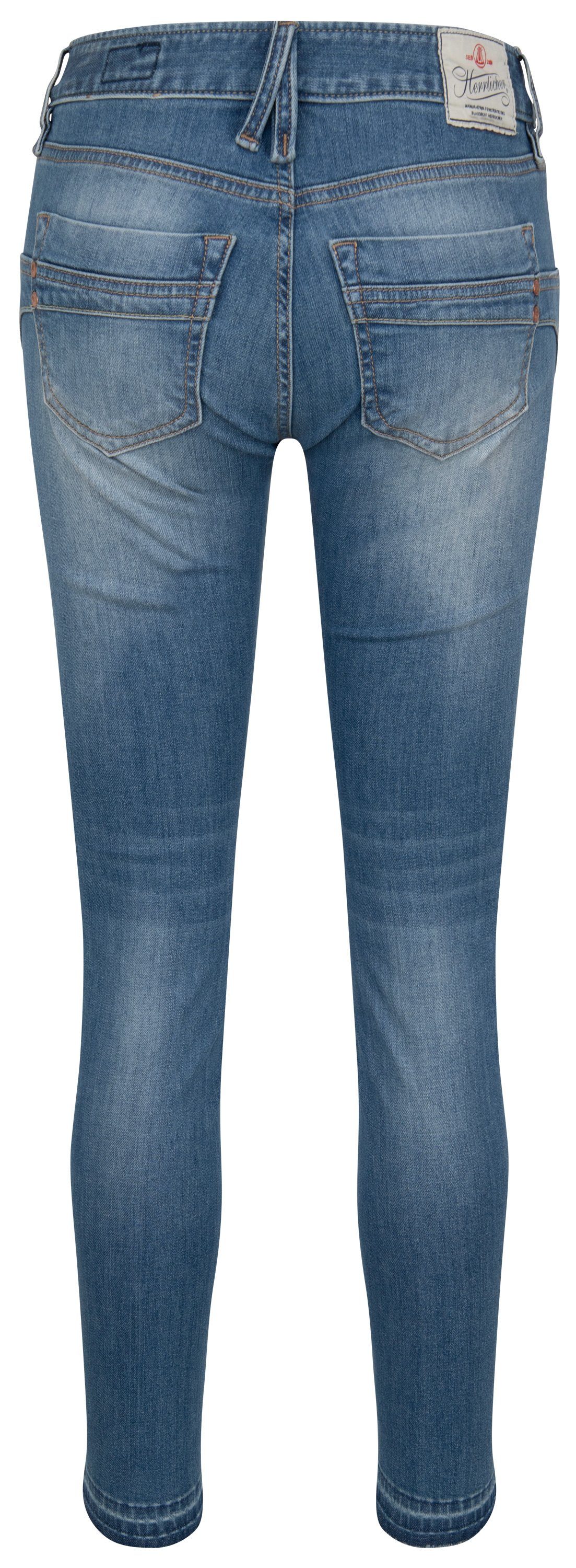 Herrlicher Stretch-Jeans HERRLICHER TOUCH Cropped 5320-OD100-879 Organic Denim blue sea