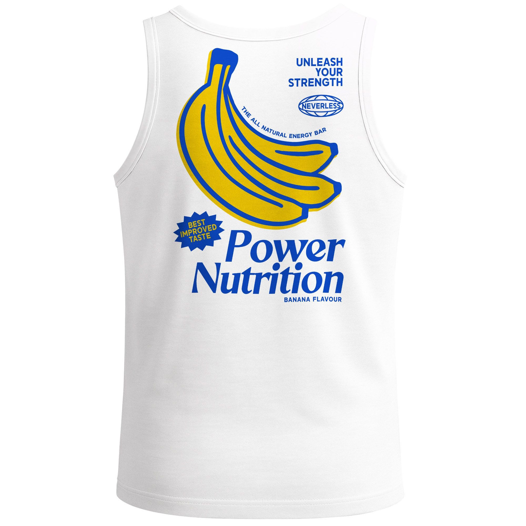 Neverless Tanktop Herren Tank-Top Backprint Power Nutrition, Lustiges Fitnessshirt mit mit Print