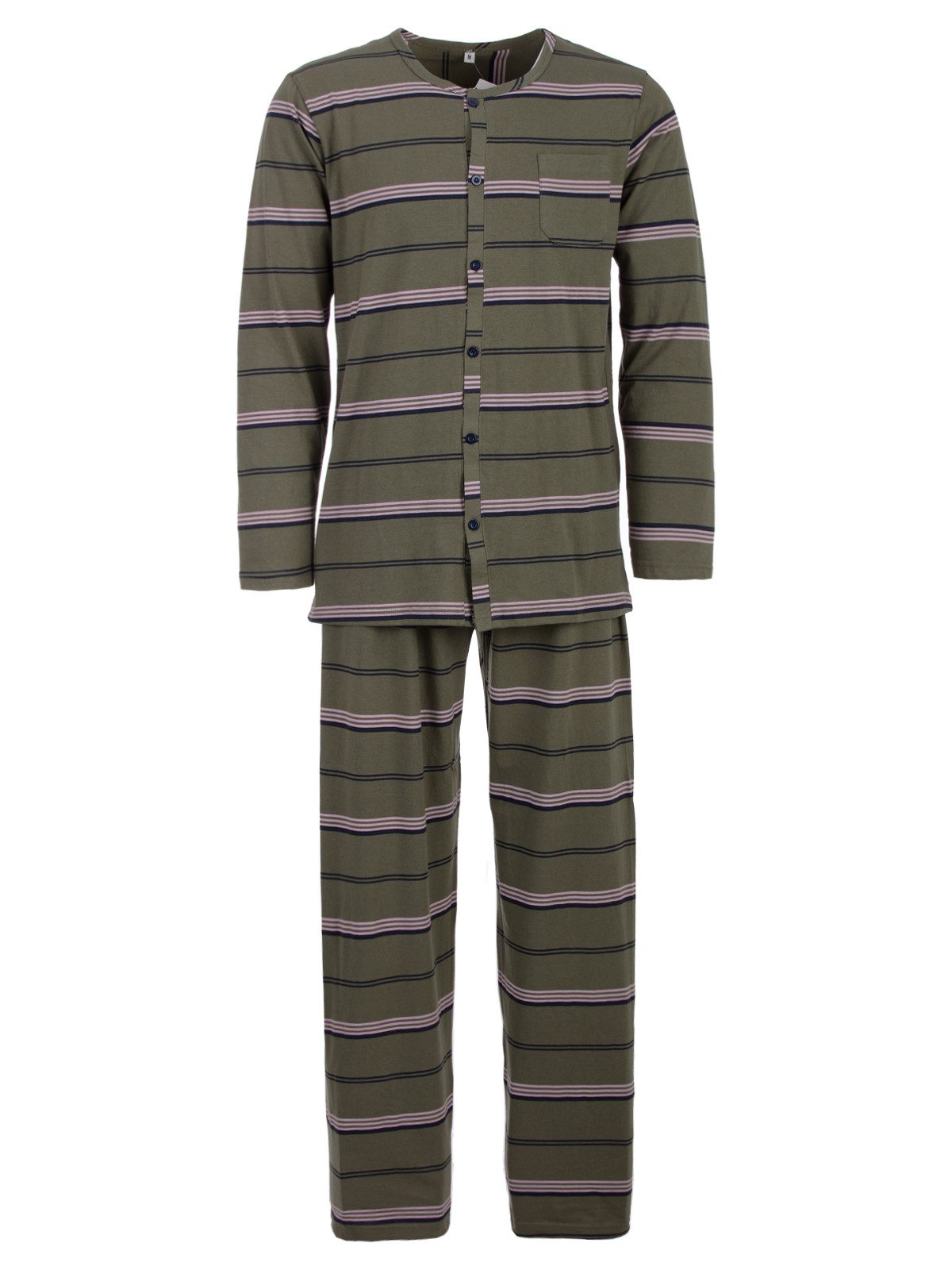 Lucky Schlafanzug Pyjama Set Langarm - Streifen günstig online kaufen