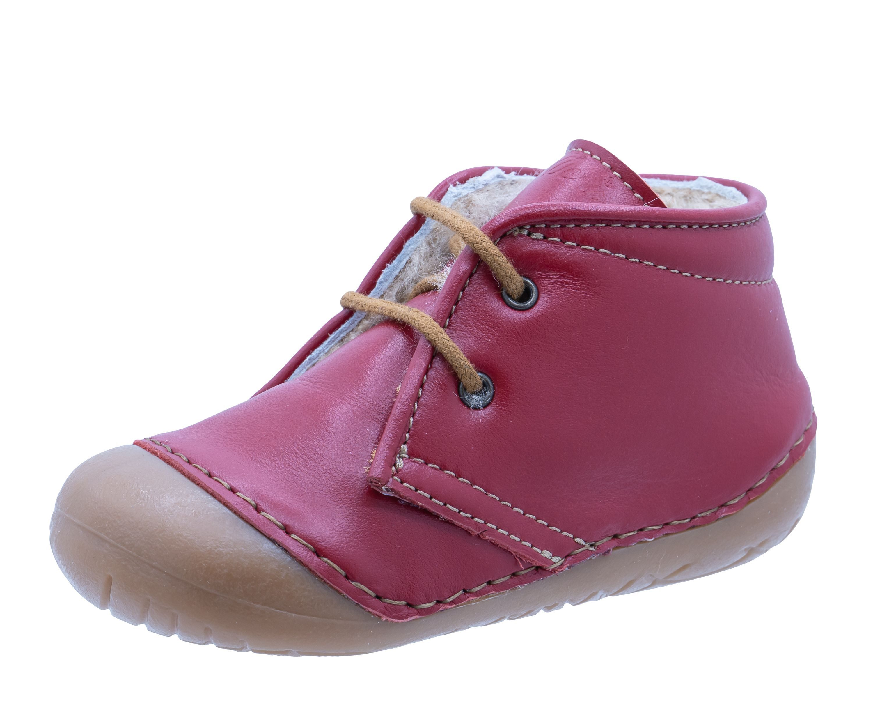 Ocra Ocra Schuhe Lauflernschuhe mit Lammfell A330 pflanz. geg. rot Stiefelette