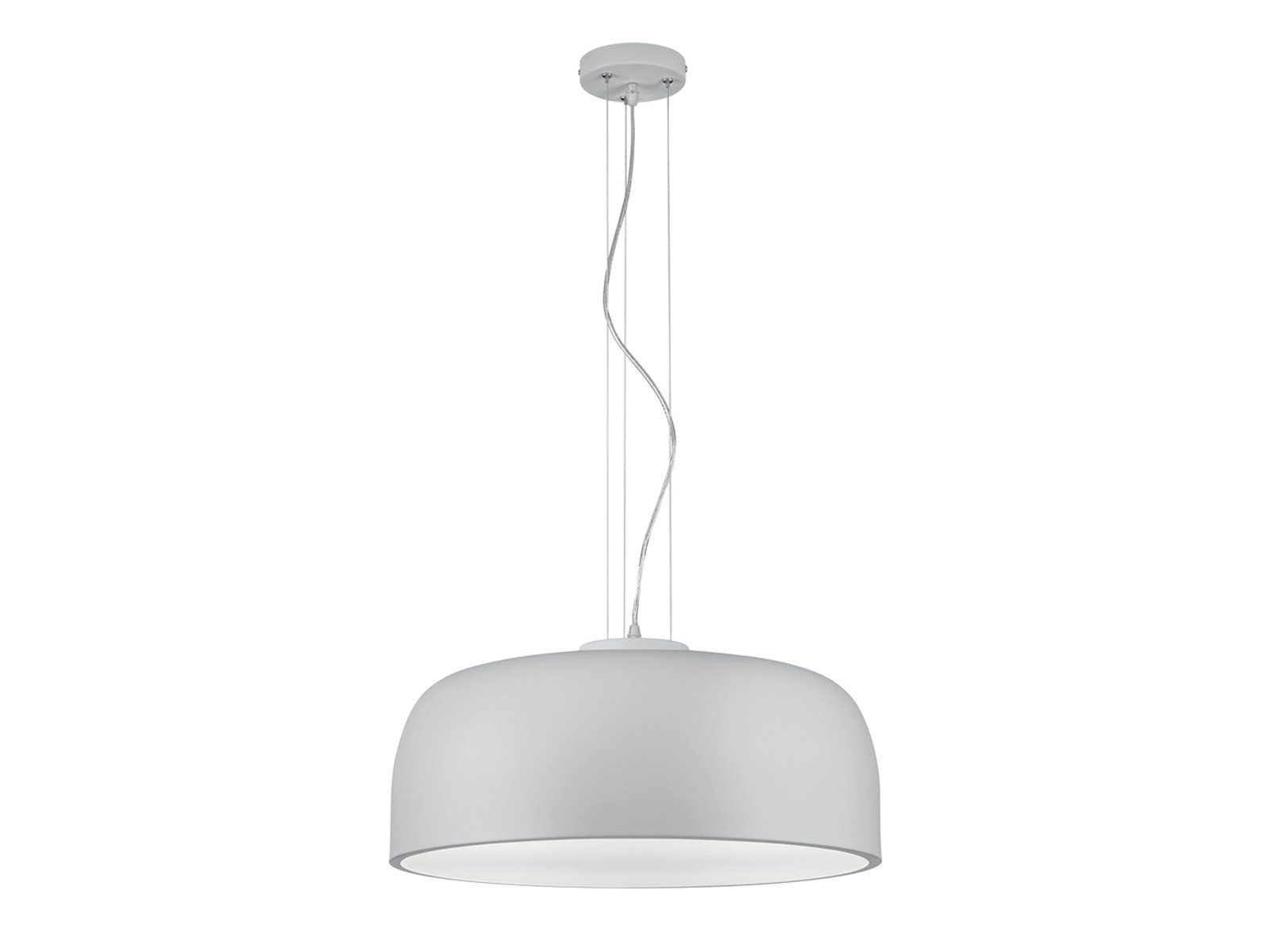 LED Ø Weiß, hängend, 52cm über Pendelleuchte, Metall Esstisch-lampe groß Warmweiß, meineWunschleuchte LED wechselbar, Design-klassiker