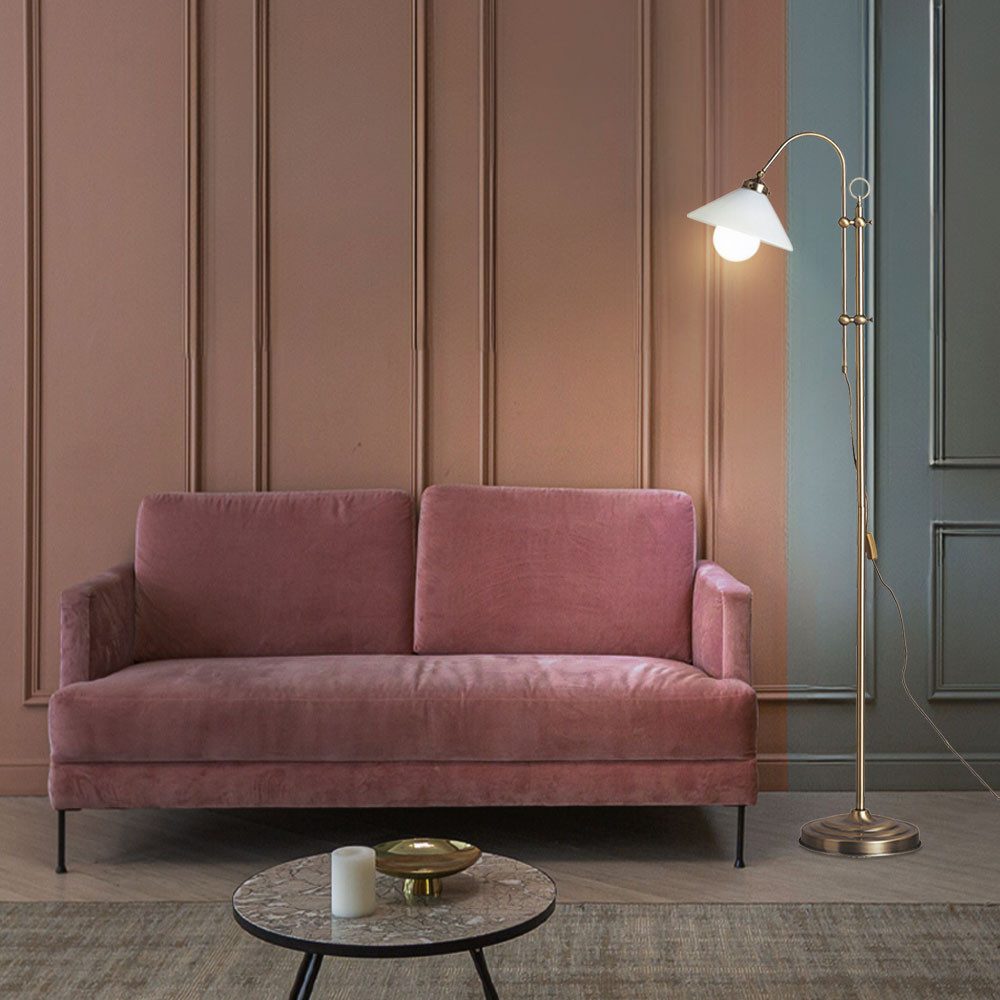 GLOBO LIGHTING LED Stehlampe, Leuchtmittel inklusive, Warmweiß, LED Bogen Steh Lampe höhenverstellbar Schalter Stand