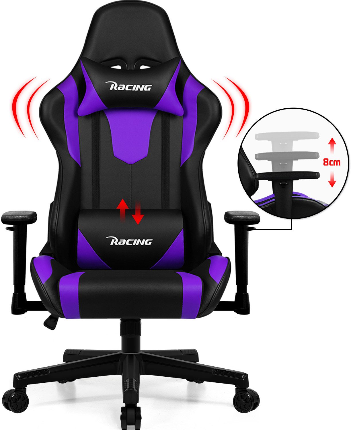 Adormii Gaming-Stuhl Gaming Stuhl ergonomisch Gaming günstig online kaufen