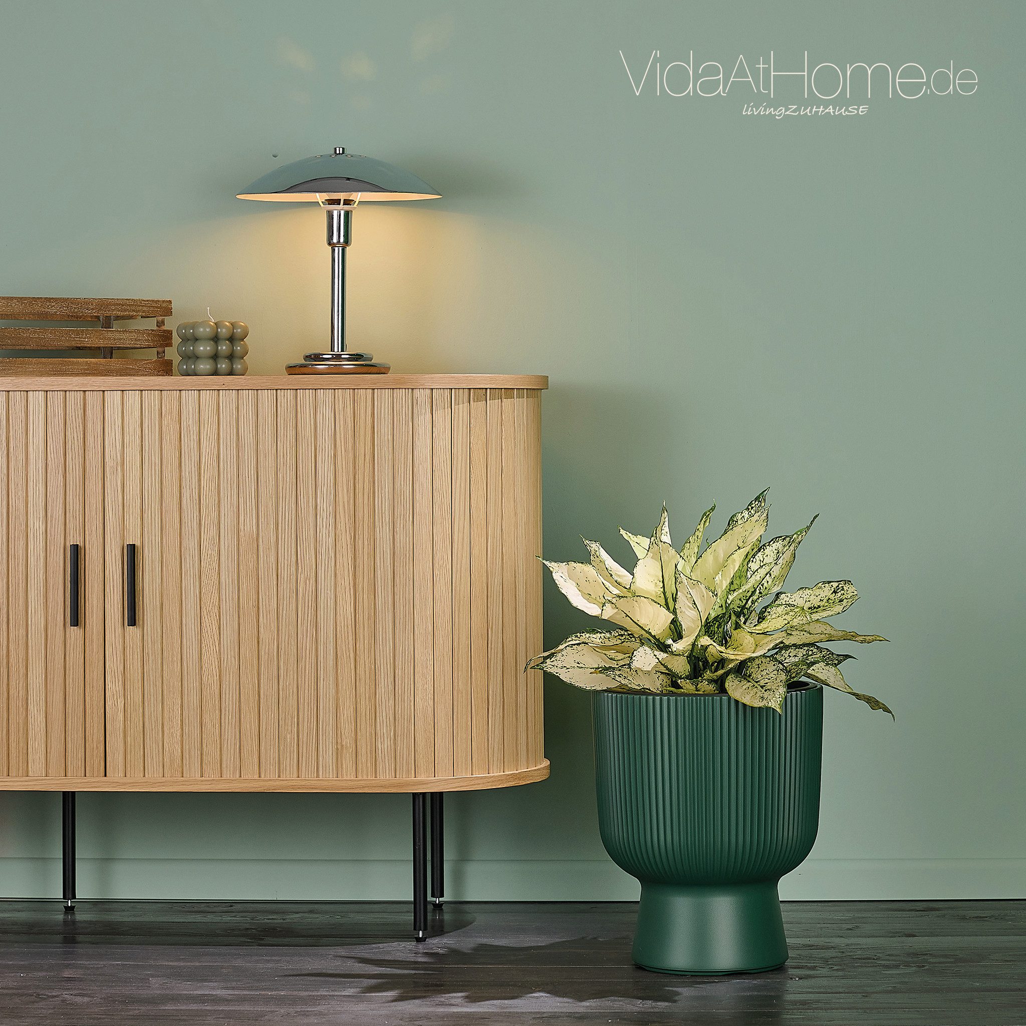 VidaAtHome.de Blumentopf Design-Pflanzgefäß ALVY ø 30er, Modernes Rillendes günstig online kaufen