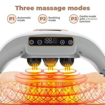 GOOLOO Shiatsu-Massagegürtel Massagegerät Bauchmassager Bian Stone,3Modi 6Akupressur