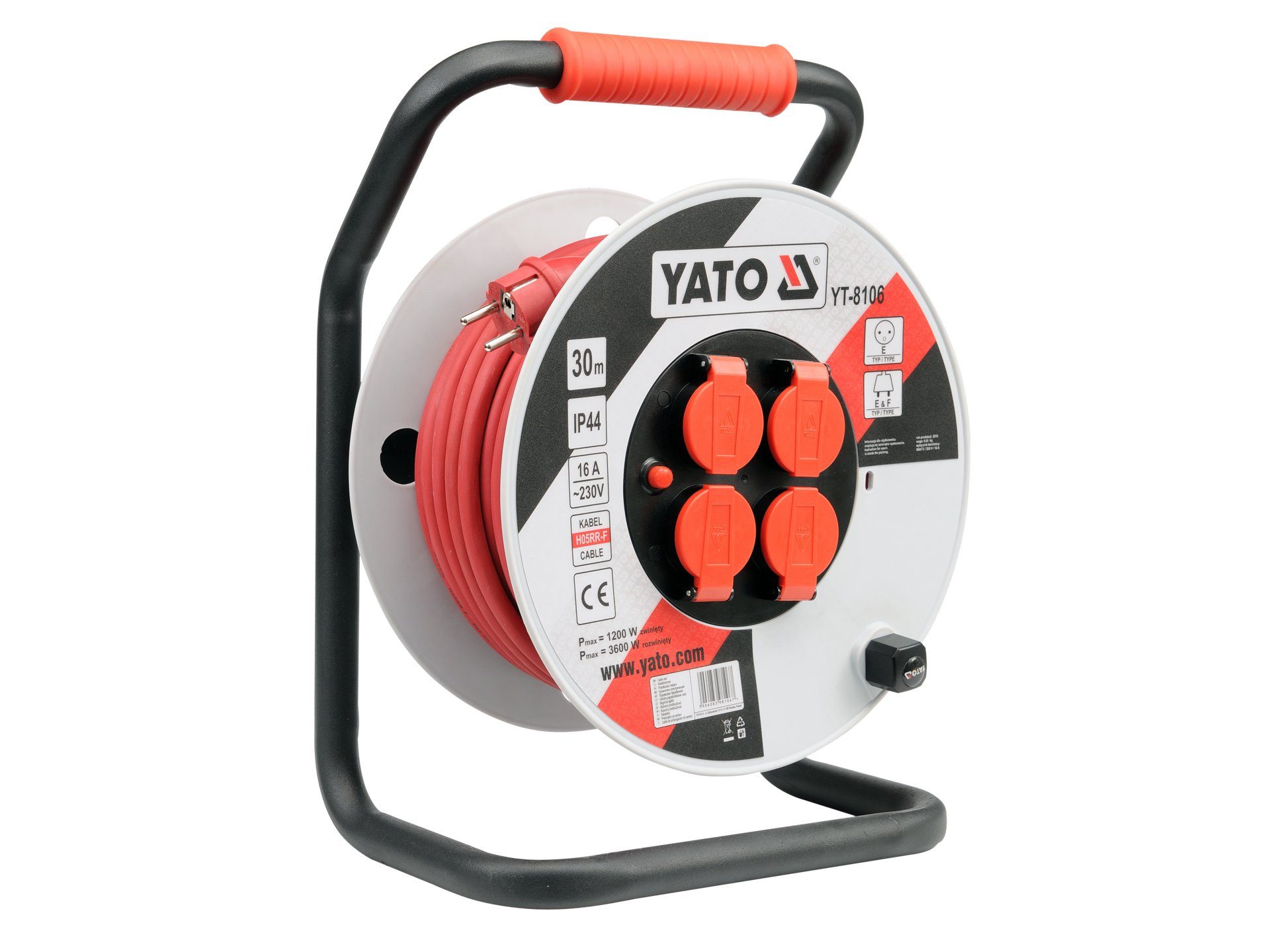TRIZERATOP Blech Kabeltrommel 3x2,5mm IP44 30 - 50m Verlängerungskabel