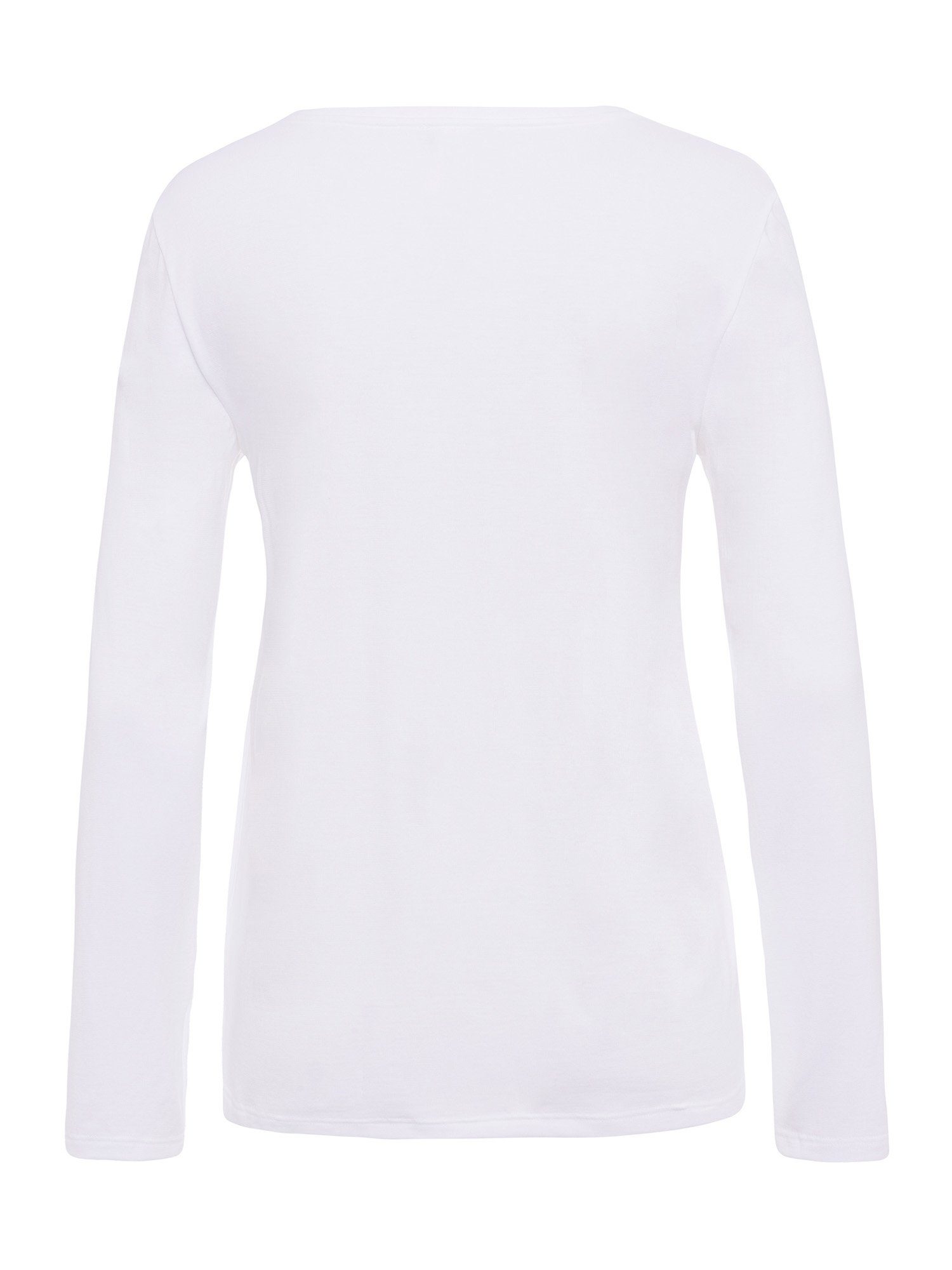 shirt Sleep Pyjamaoberteil Lounge Hanro unterhemd langarm & white