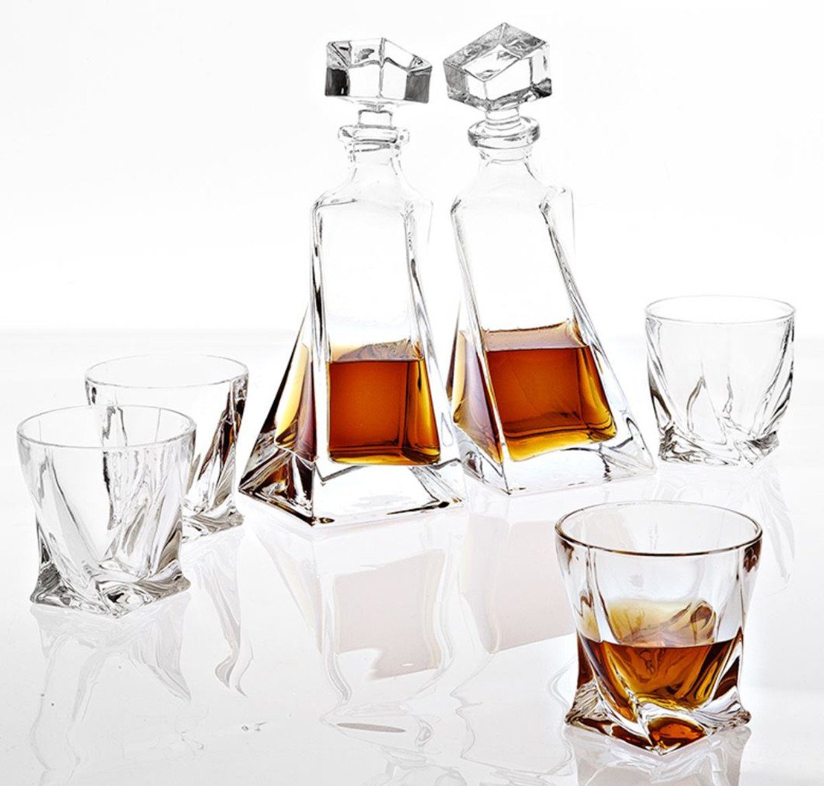 Casa Padrino Dekoobjekt Kristallglas Whisky / Cognac 6er Set - Luxus Hotel & Restaurant Accessoires