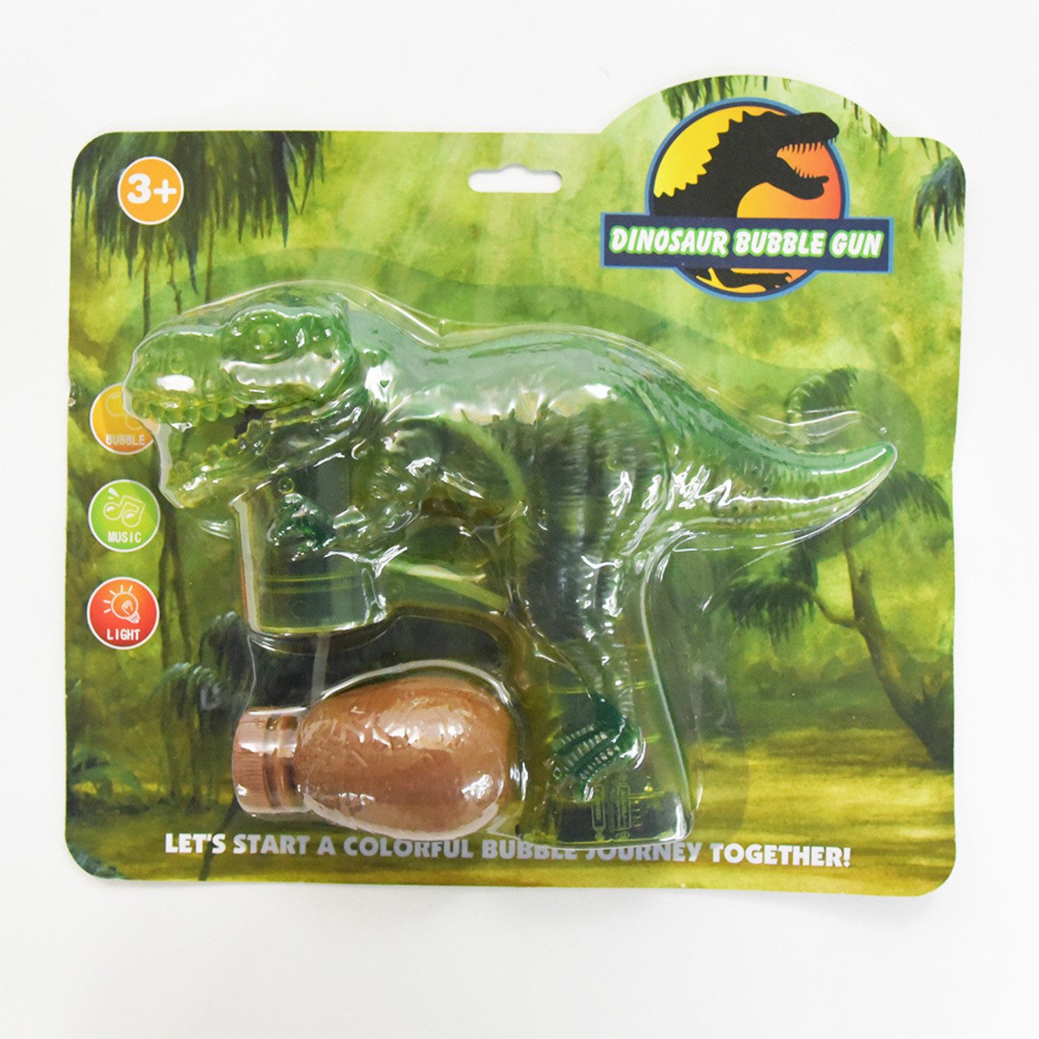Kögler Seifenblasenpistole T-Rex Seifenblasenpistole mit Licht, Sound und Seifenlauge