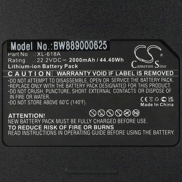 vhbw Ersatz für Moosoo XL-618A für Staubsauger-Akku Li-Ion 2000 mAh (22,2 V)