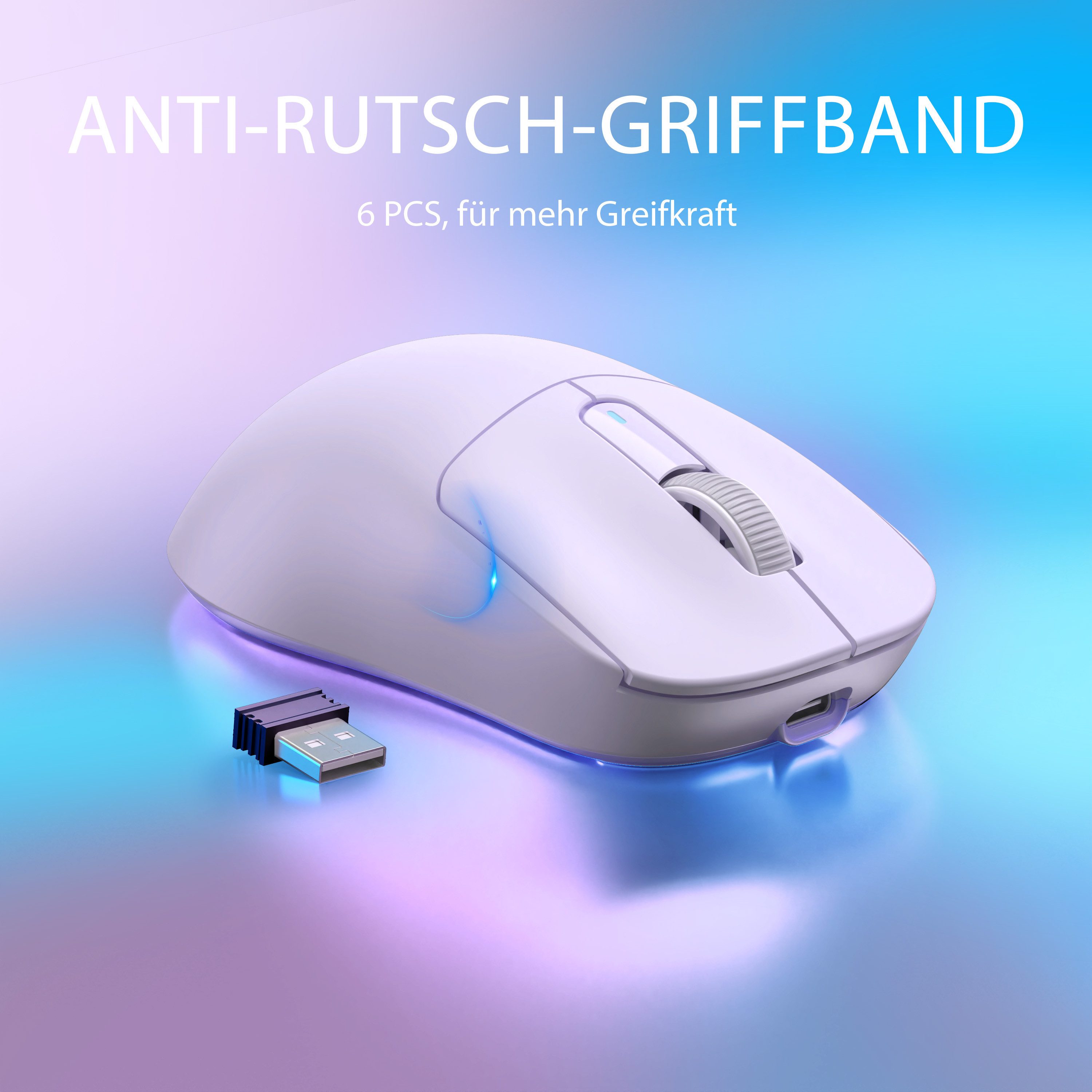 ATTACK SHARK X3 Kabellose Gaming-Maus, 49g Ultraleicht, PAW3395 Gaming-Maus (2.4G, Bluetooth, kabelgebunden, 200H)