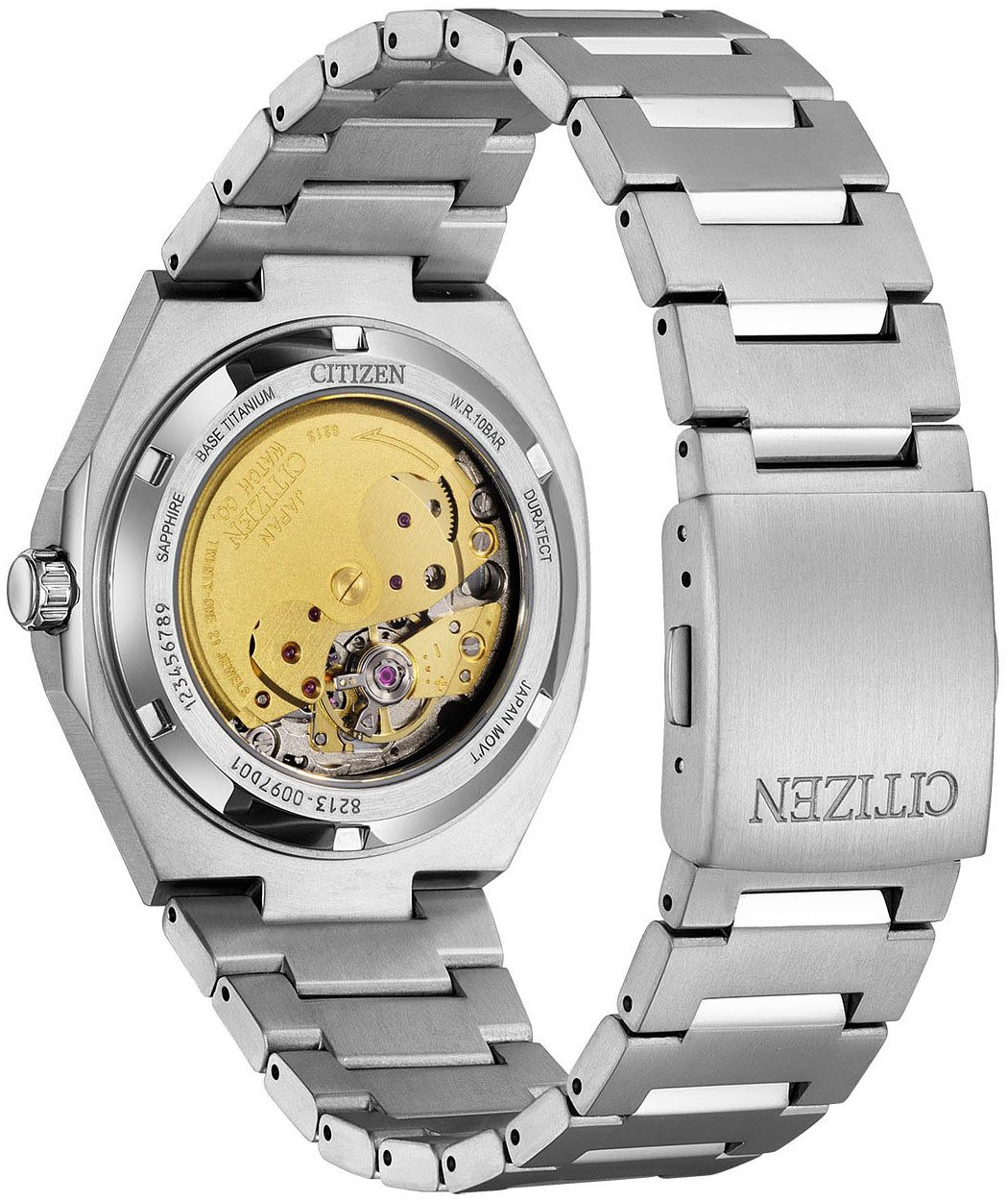 Citizen Automatikuhr NJ0180-80L, Armbanduhr, Herrenuhr, Damenuhr, Titan, Saphirglas, bis 10bar wasserd.
