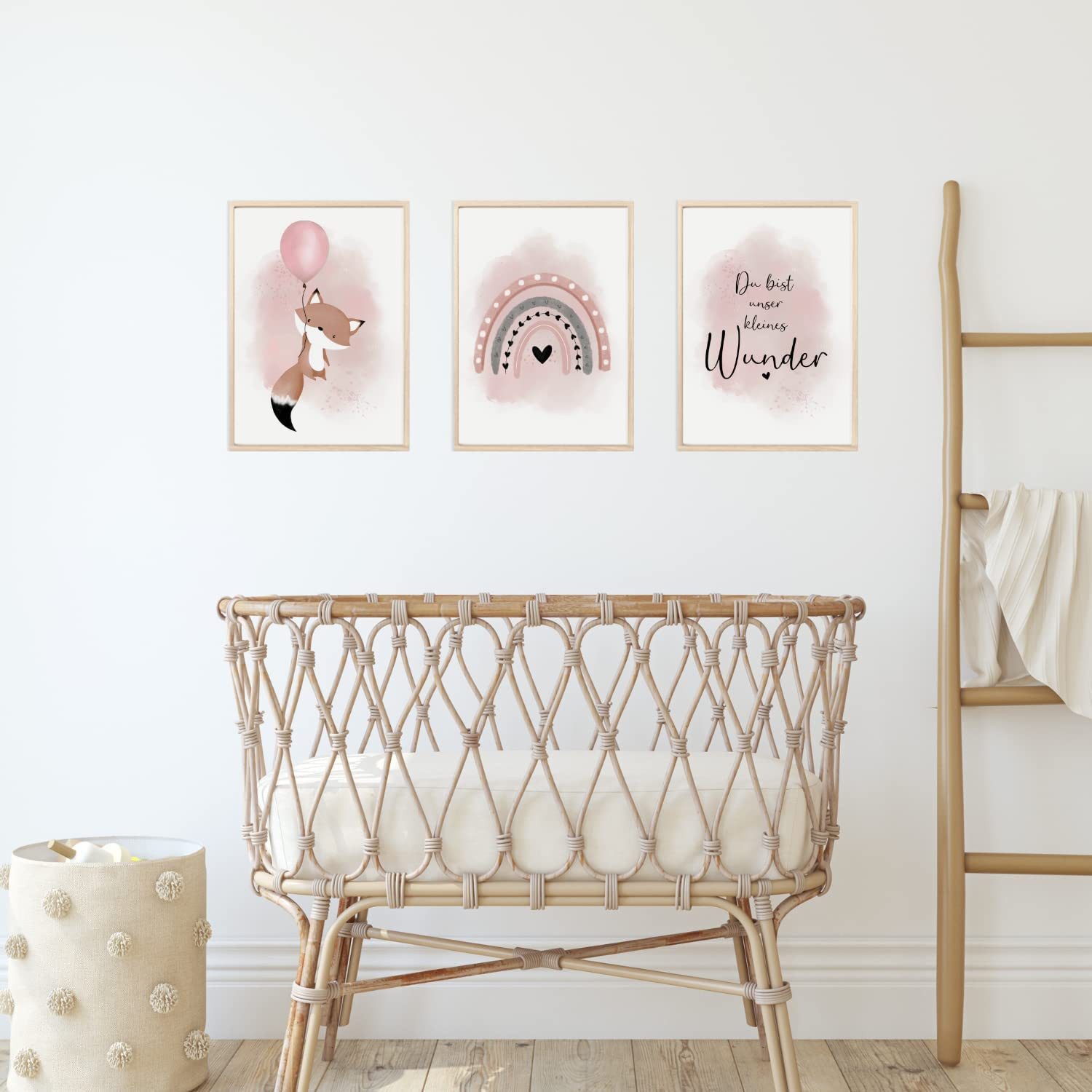 MeinBaby123® Poster Bilder Kinderzimmer, Poster Kinderzimmer Deko, Babyzimmer Deko, Spruch Wandbilder,  Boho,  Tiere