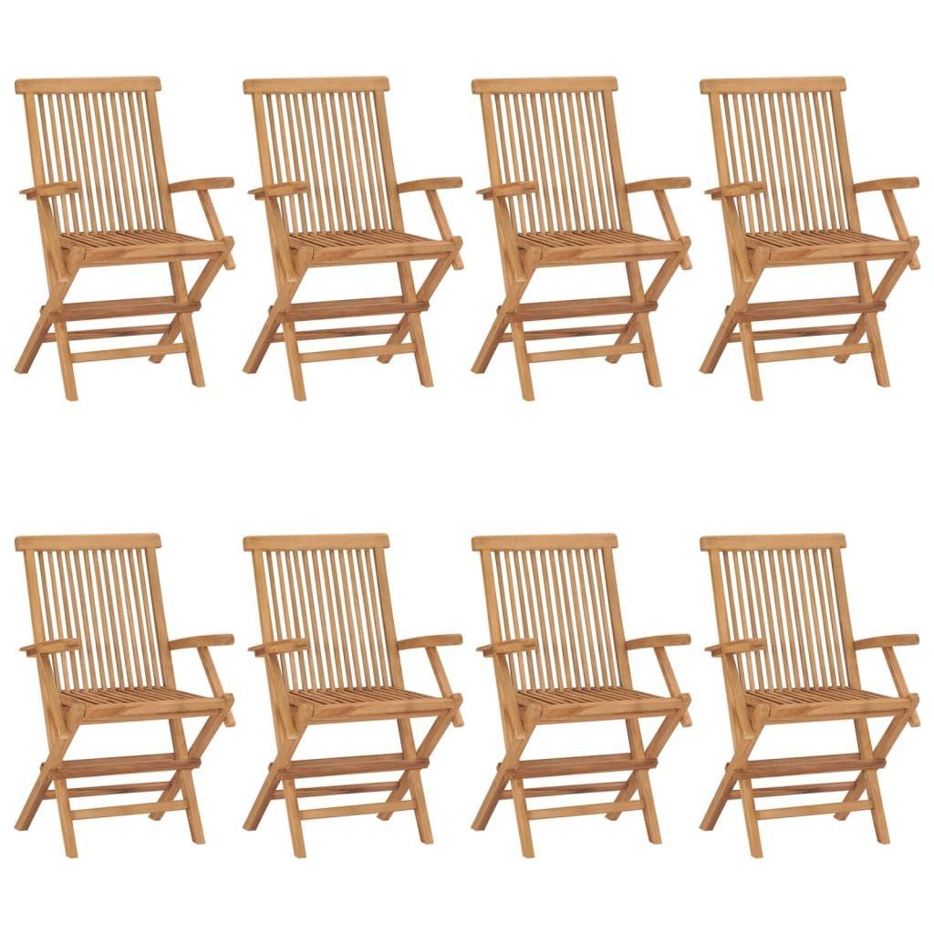 furnicato Gartenstuhl Gartenstühle 8 Stk. Massivholz Teak | Stühle