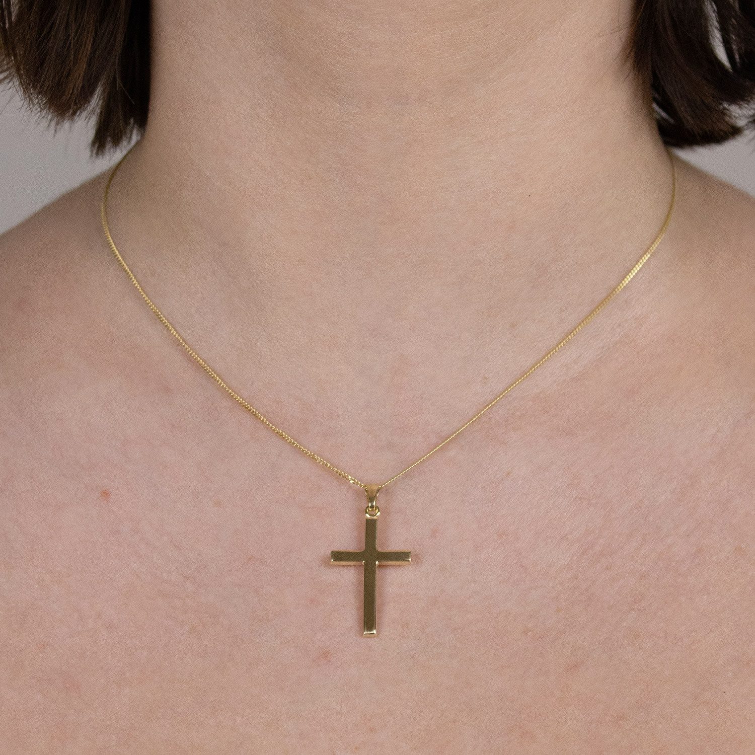 HOPLO Kreuzanhänger Kettenanhänger Gold Anhänger Kreuz massiv 585 - 14 Kara günstig online kaufen